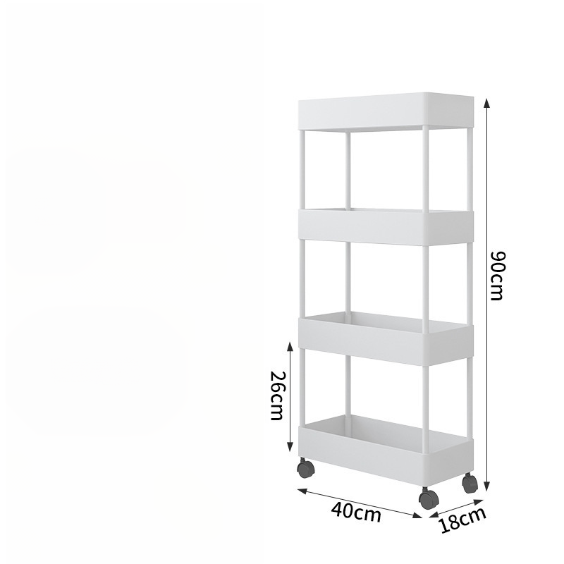 Estante de cocina 18*40*90cm Plástico Blanco image 2
