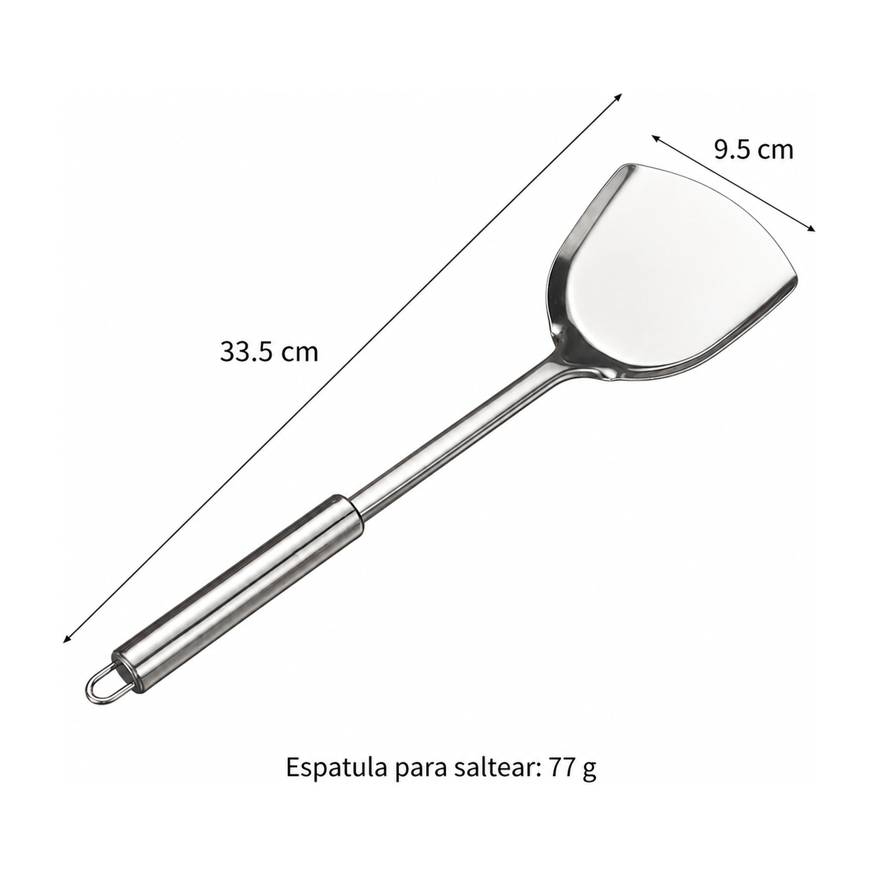 Utensilios cocina acero inoxidable mango redondo image 4