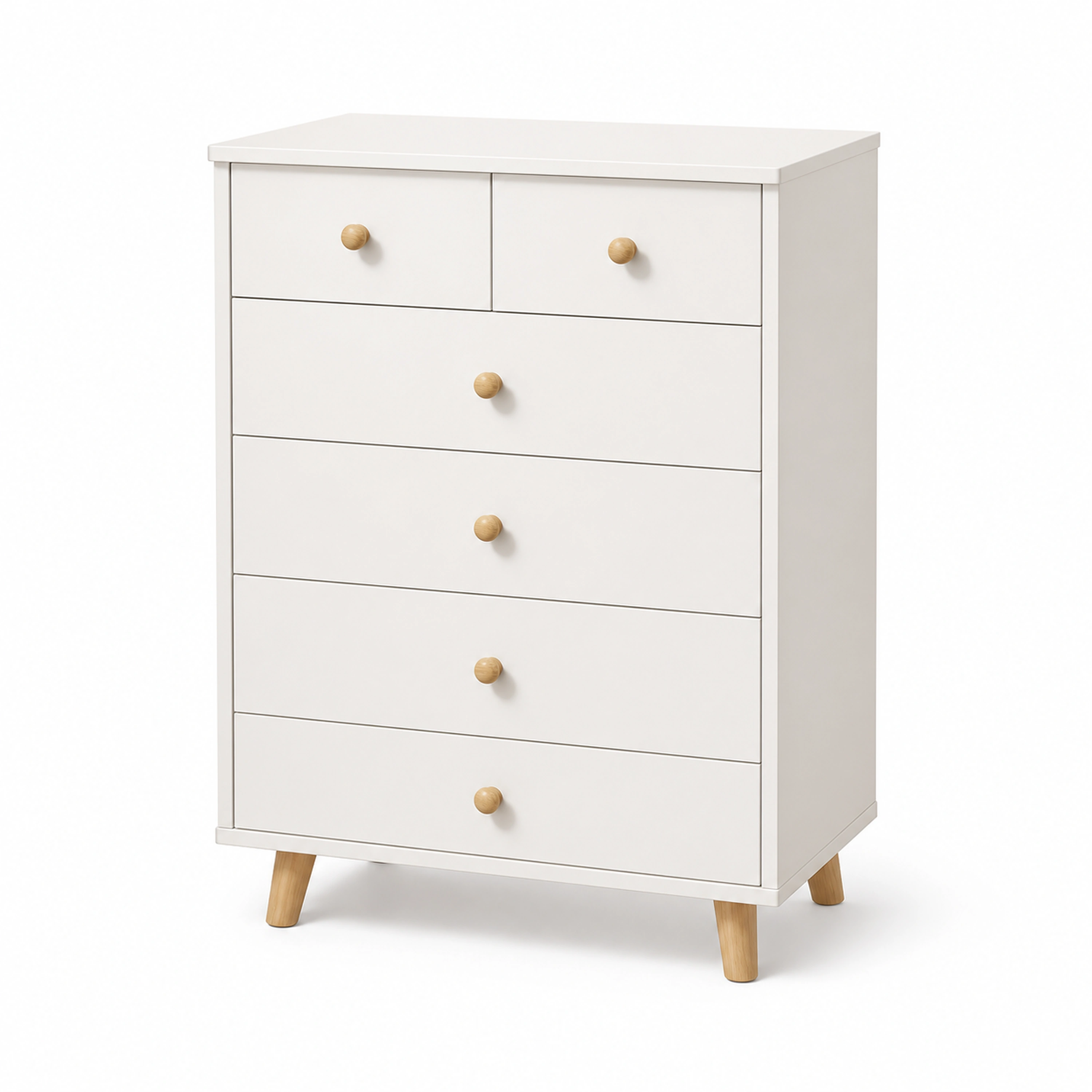 Cómoda 60*38*90cm Tablero de densidad+MDF Blanco image 2