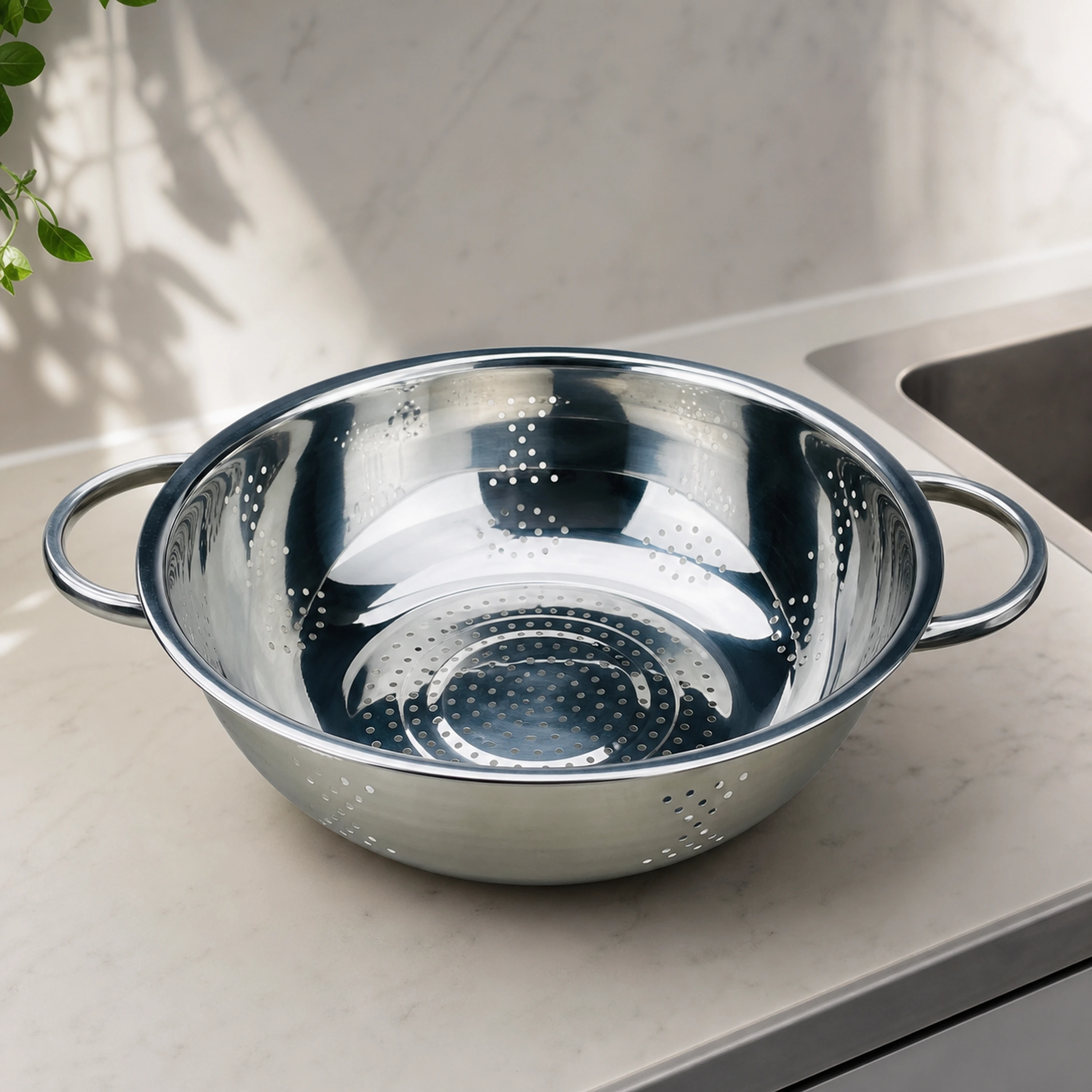 Colador Escurridor de Cocina de Acero Inoxidable 201 Natural
