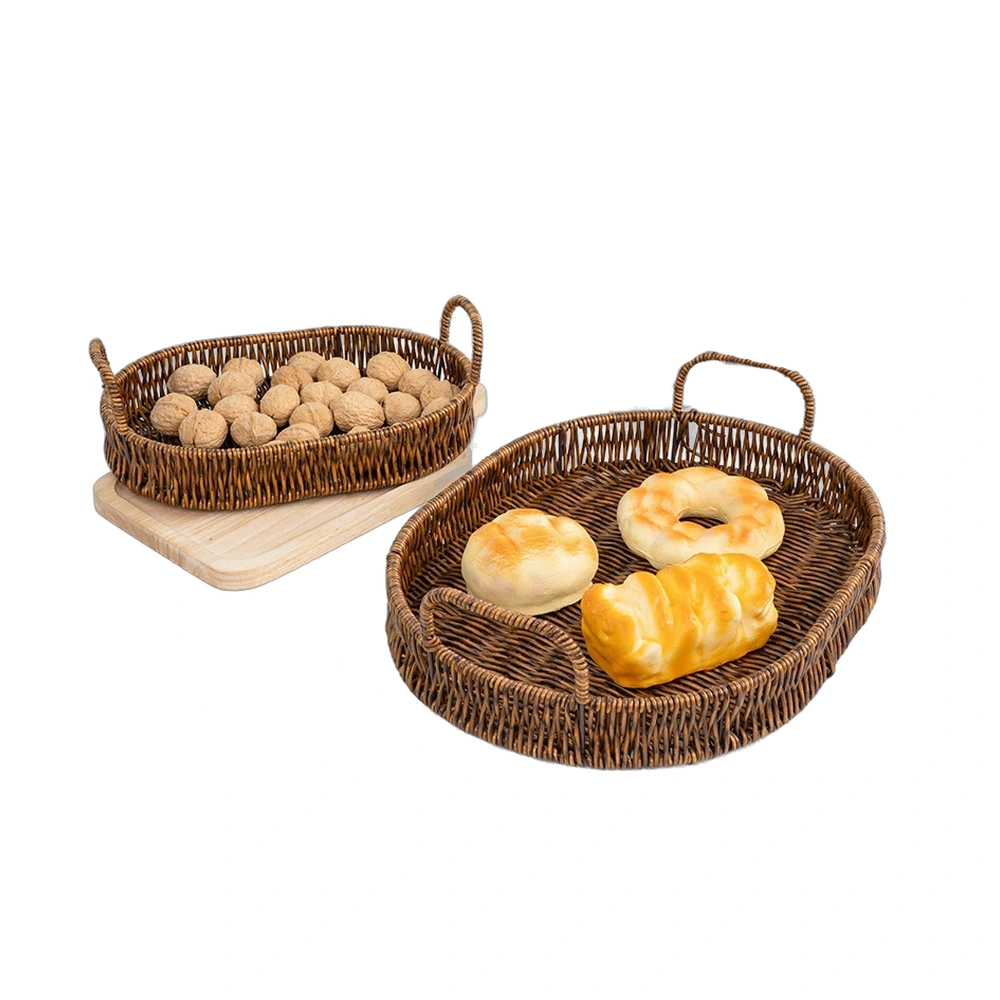 Cesta de almacenamiento set de 2 piezas de paja tejida para ropa