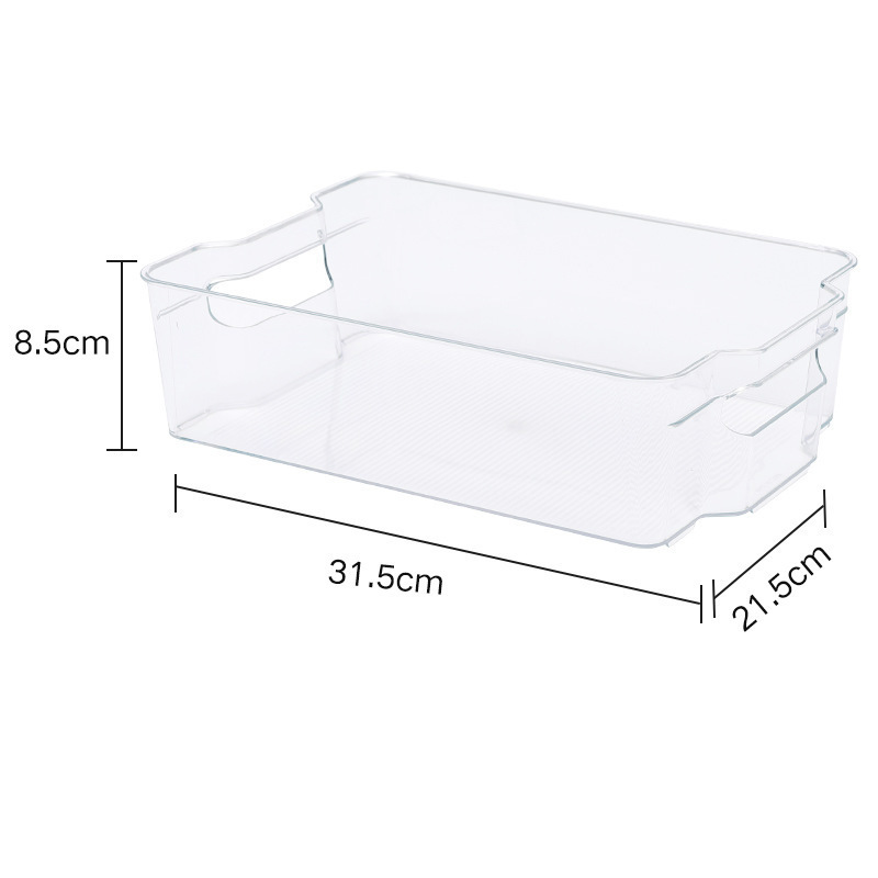 Caja de Almacenamiento Multitamaño sin Tapa PET Transparente
