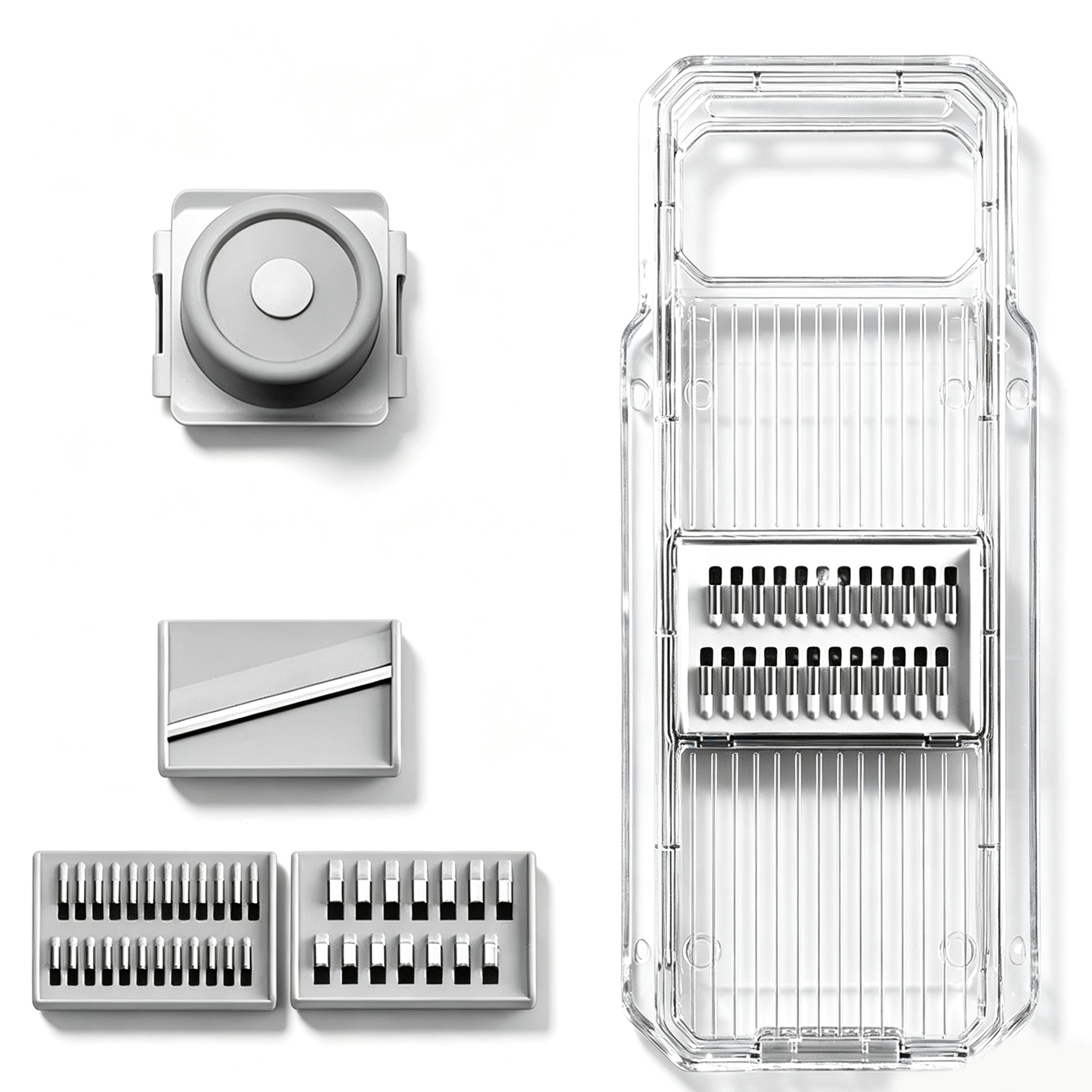 Rallador de Verduras Multi-función con Protector de Manos