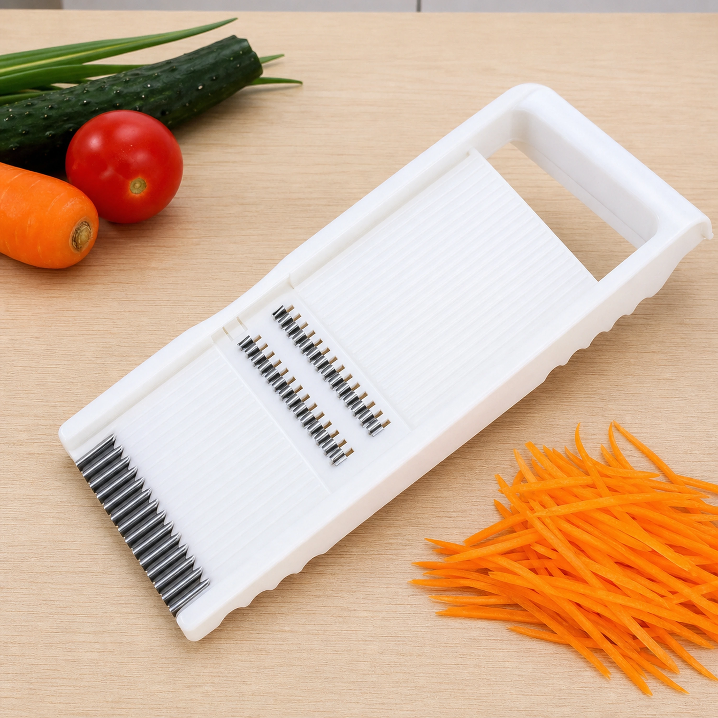 Cortador de Verduras para Preparar Alimentos de Metal y Plástico 25.5 x 10.5 cm