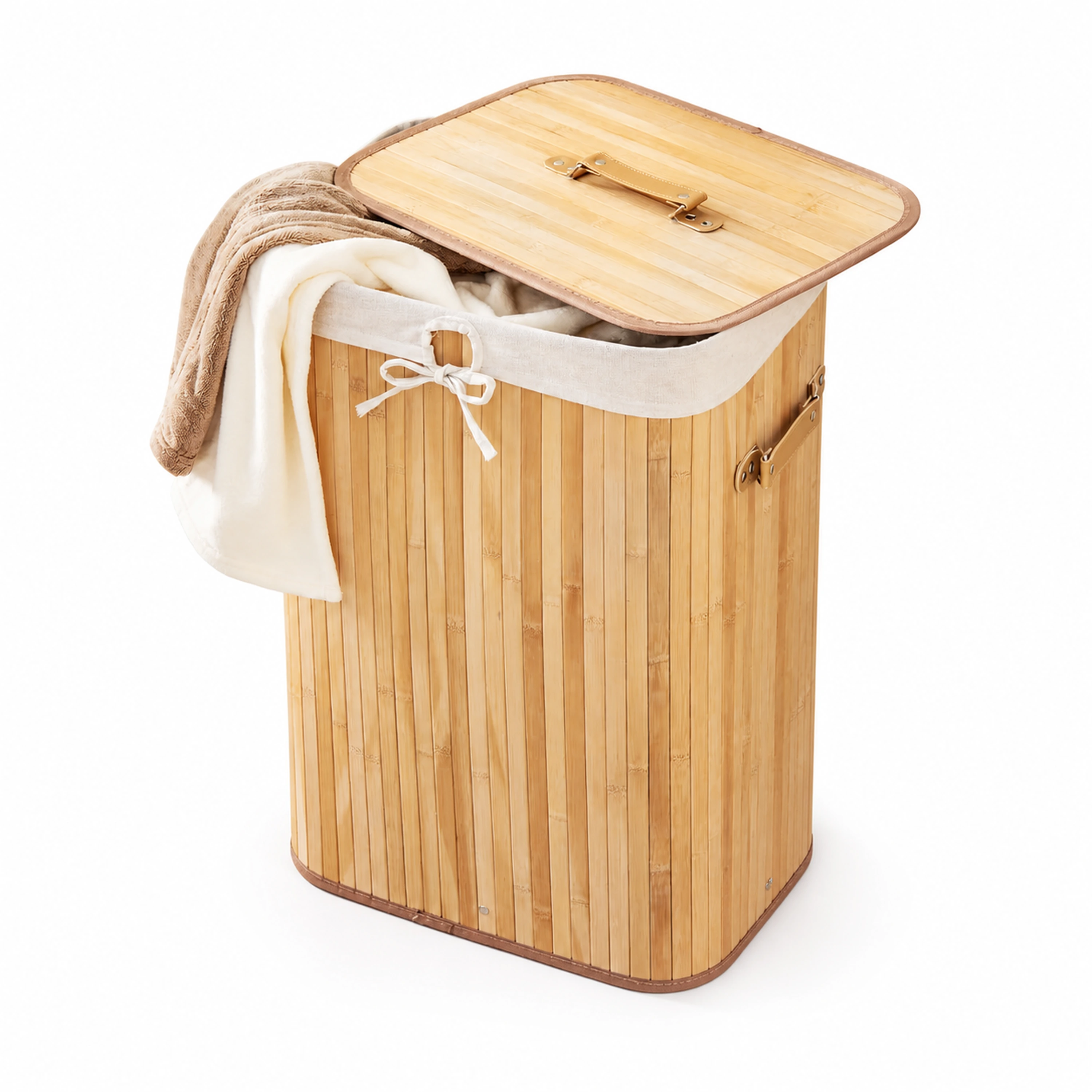 Canasta de ropa sucia 40*30*57cm Bambú