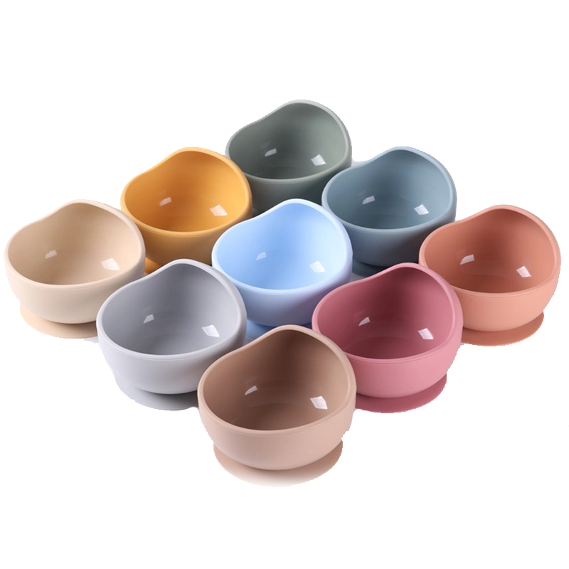 Bol de Silicona para Bebés, 11.5*8.5cm, con Ventosa Integrada, de Entrenamiento Anti-caídas y Anti-quemaduras