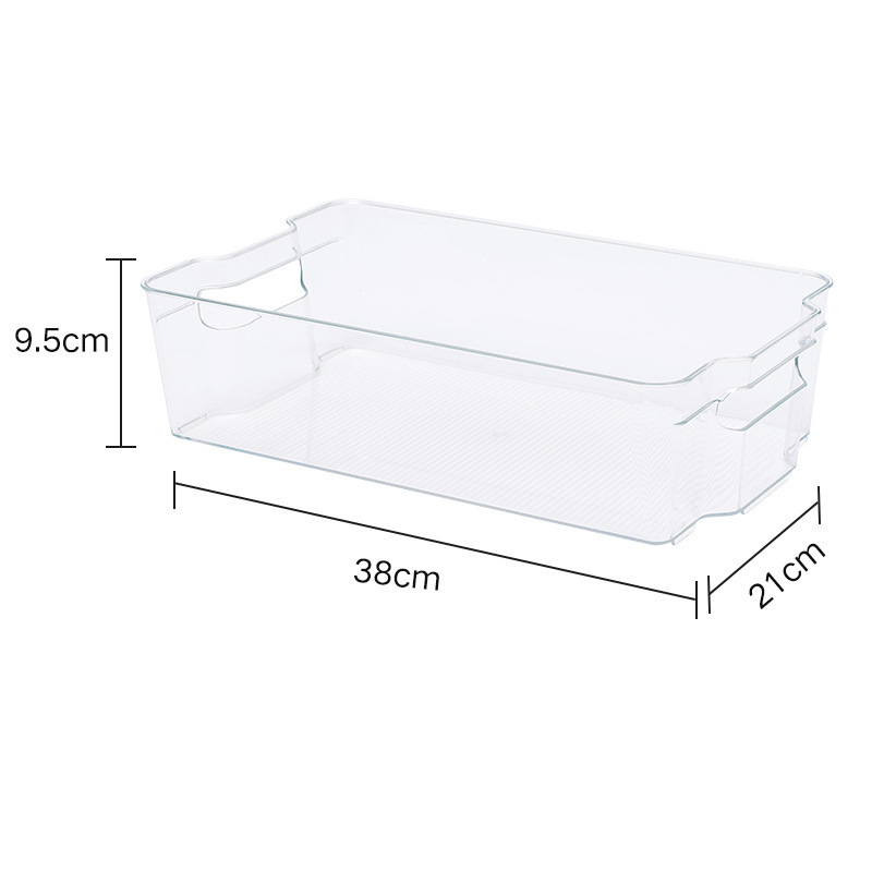Caja de Almacenamiento Multitamaño sin Tapa PET Transparente