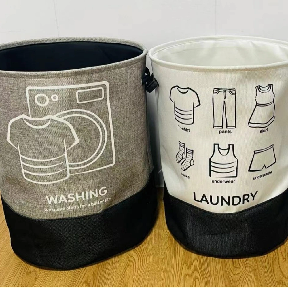 Cesto de ropa sucia 40×50 cm de poliéster para baño image 1