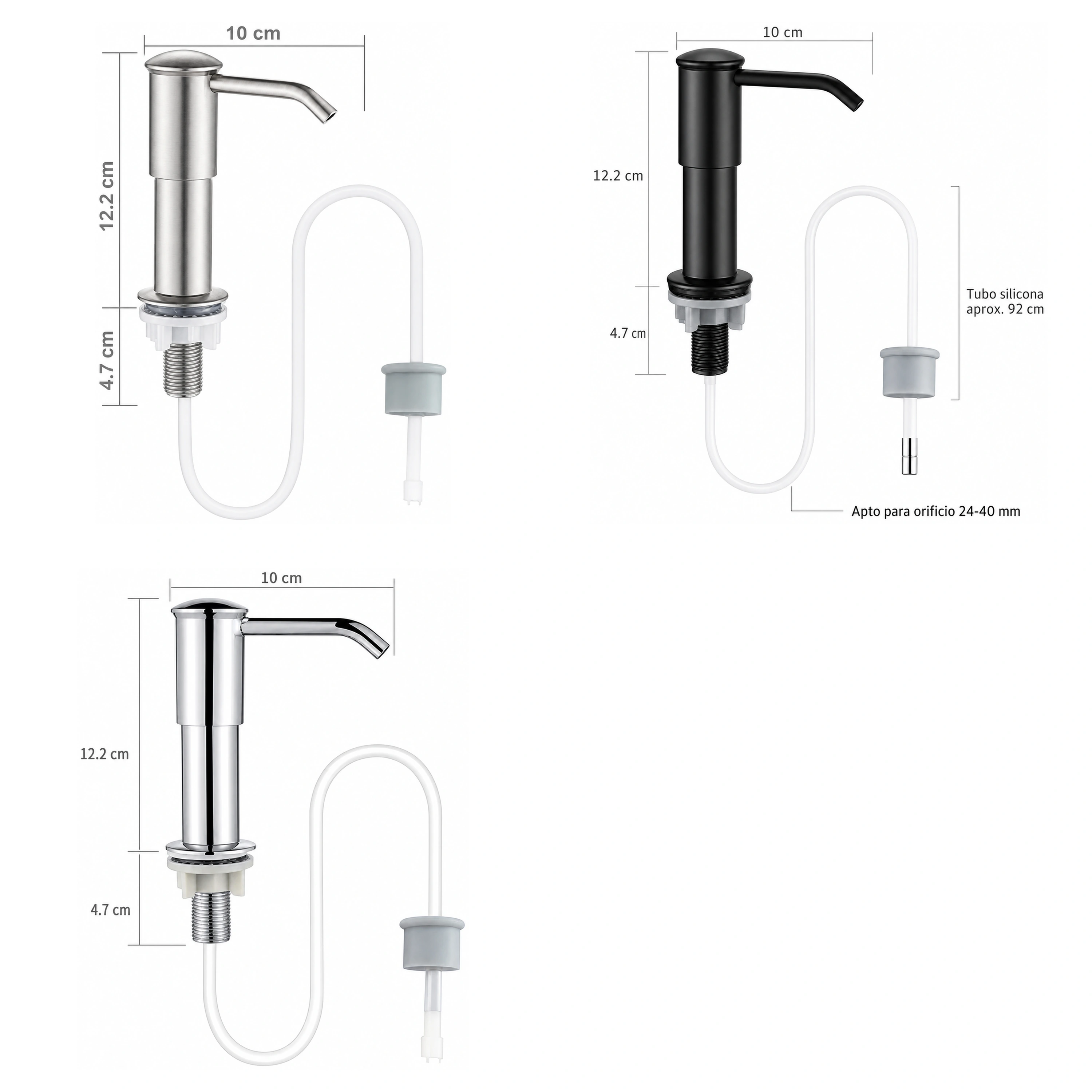 Dispensador de Jabón de Cocina de Limpieza de ABS Varios Colores