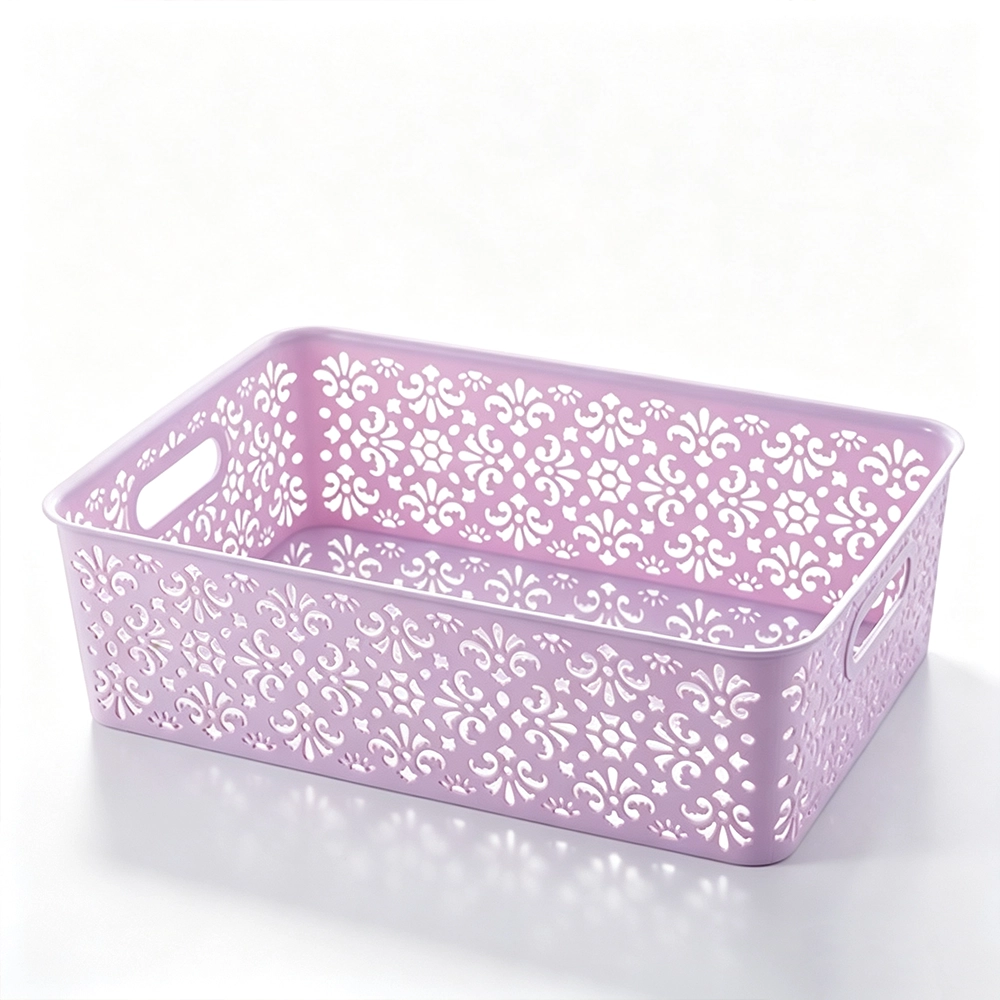 Cesta 34.5*23.5*10.3cm Plástico Lavanda