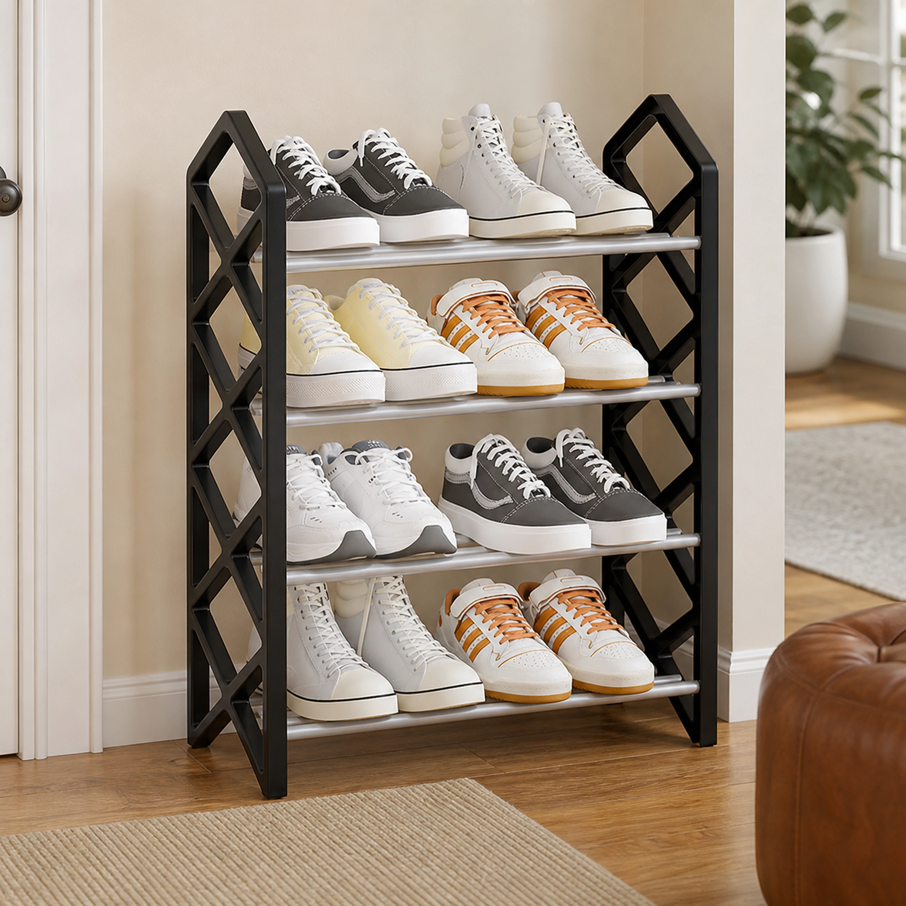 Organizador de zapatos 58*18*41cm Plástico+Hierro+Tela no tejida image 1