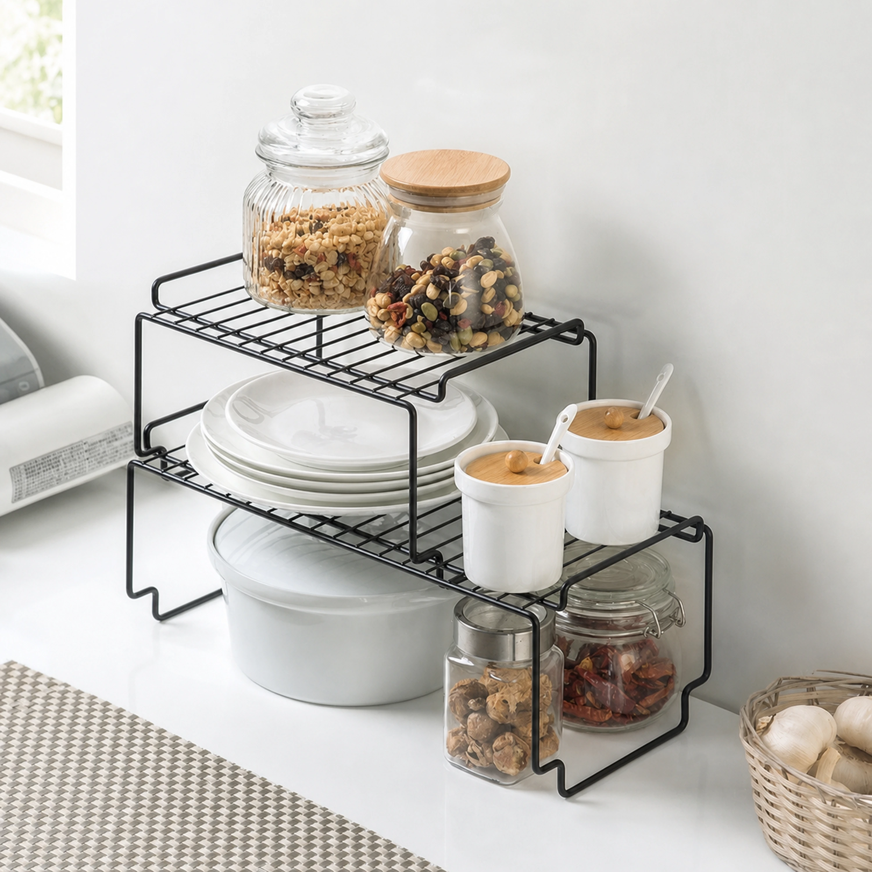 Organizador de Cocina de Hierro 27 x 14 x 19 cm