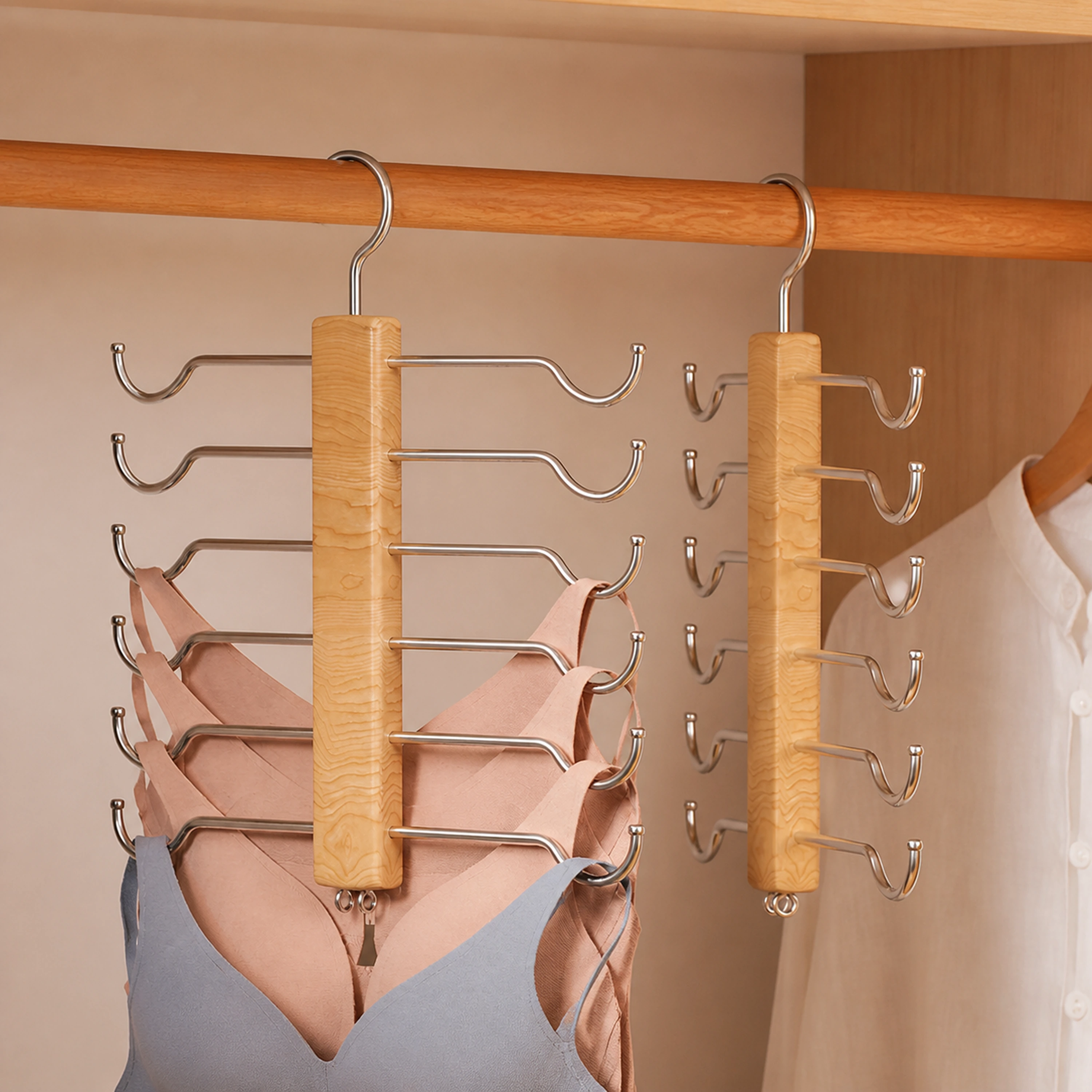 Organizador de pantalones 30*30cm Madera
