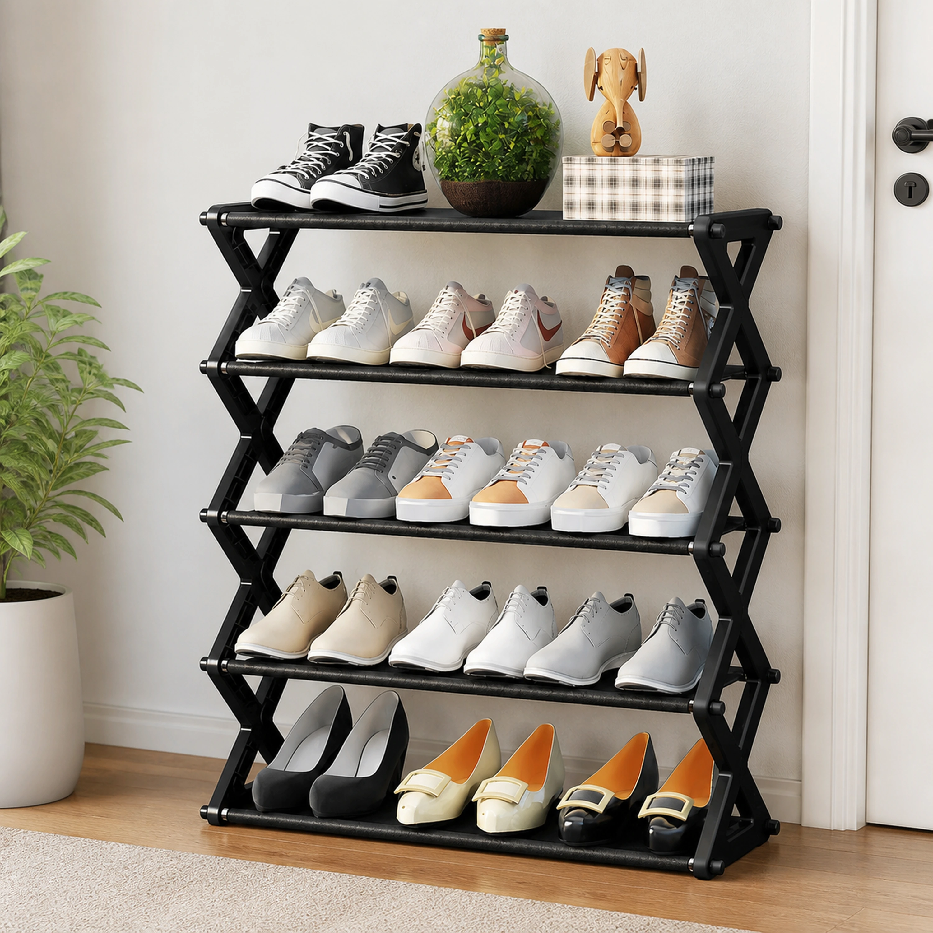 Organizador de zapatos 65.5*20*42cm Plástico+Hierro+Tela no tejida image 1