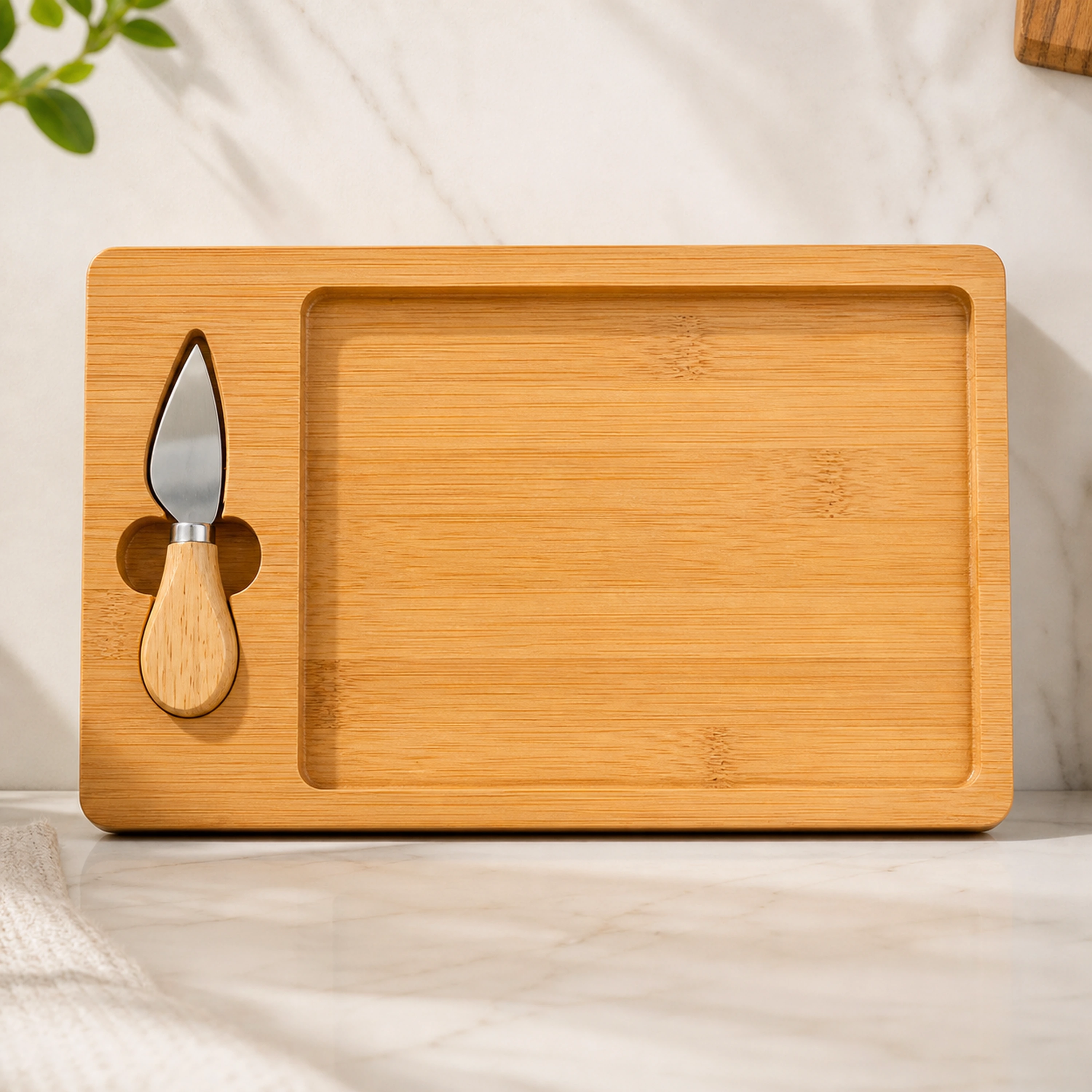 Tabla para Queso para Comedor de MDF Amarillo