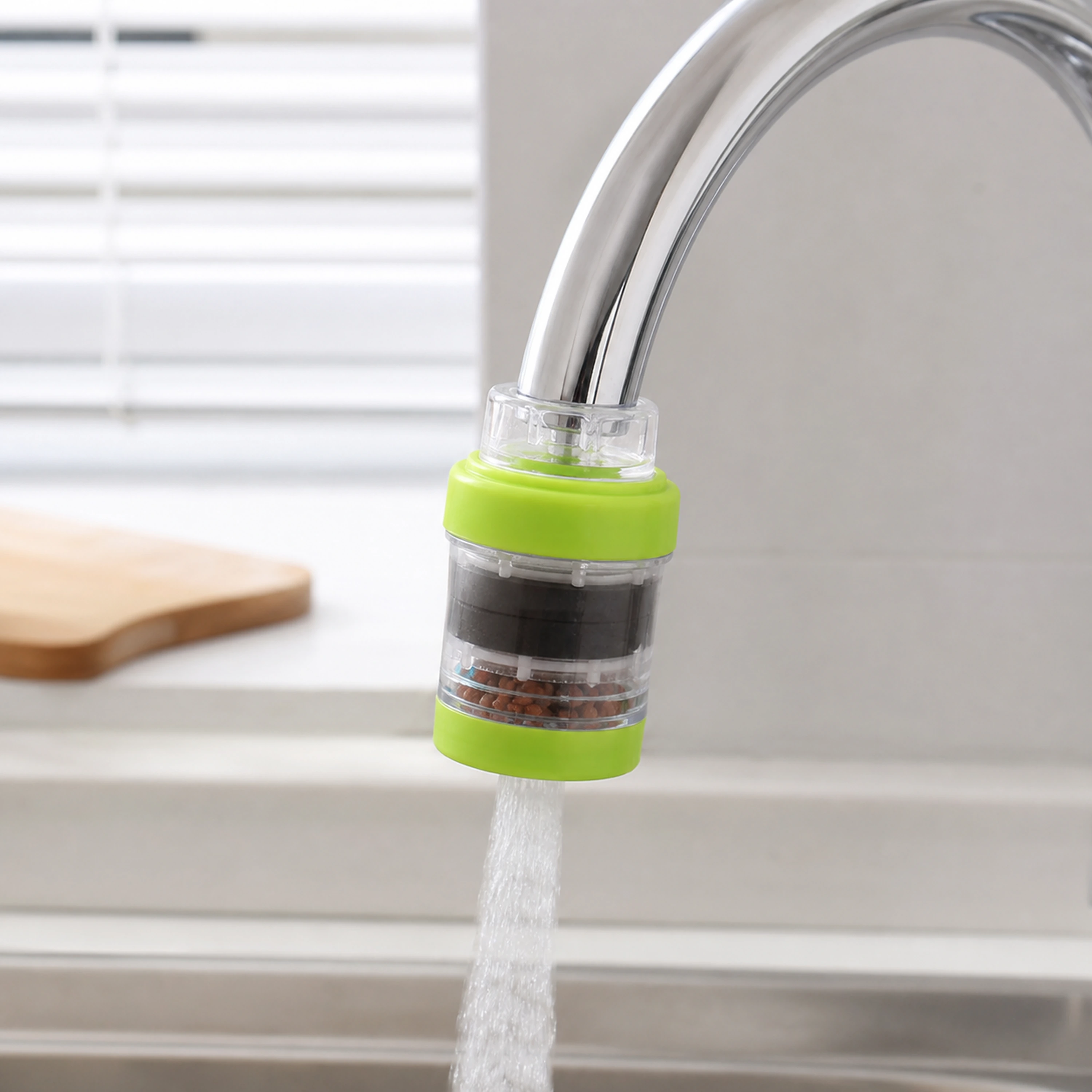 Purificador de Agua para Grifo para Fregadero de Plástico Blanco / Azul / Verde / Rosa 7.5 x 4 cm
