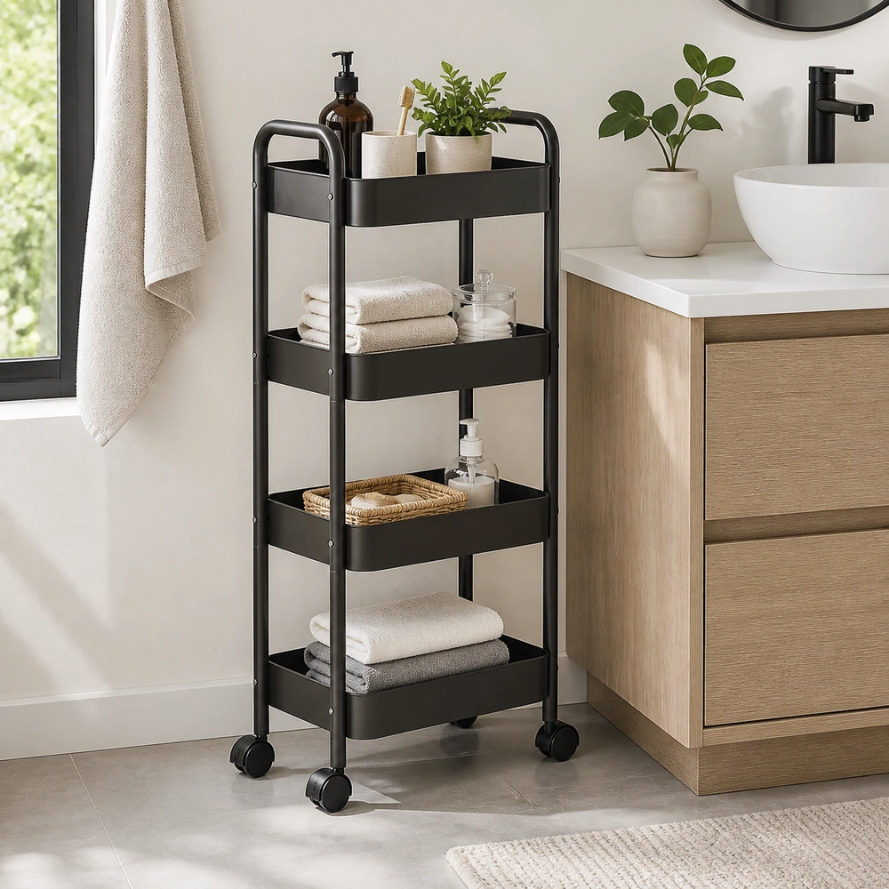 Organizador 45×30×103 cm de plástico para cocina, baño image 1