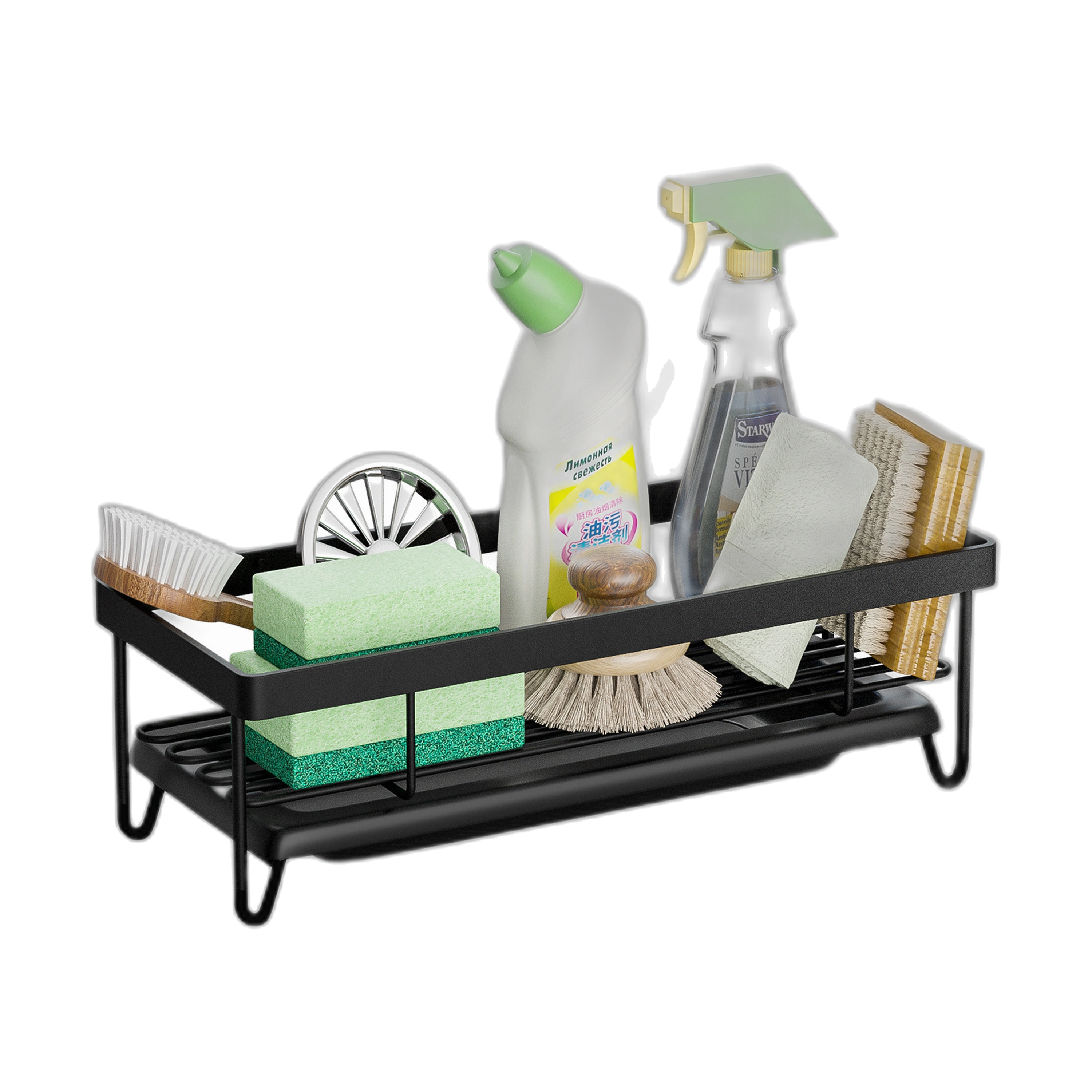 Organizador Escurridor de Cocina Negro de Hierro Negro 22 x 11 x 6 cm