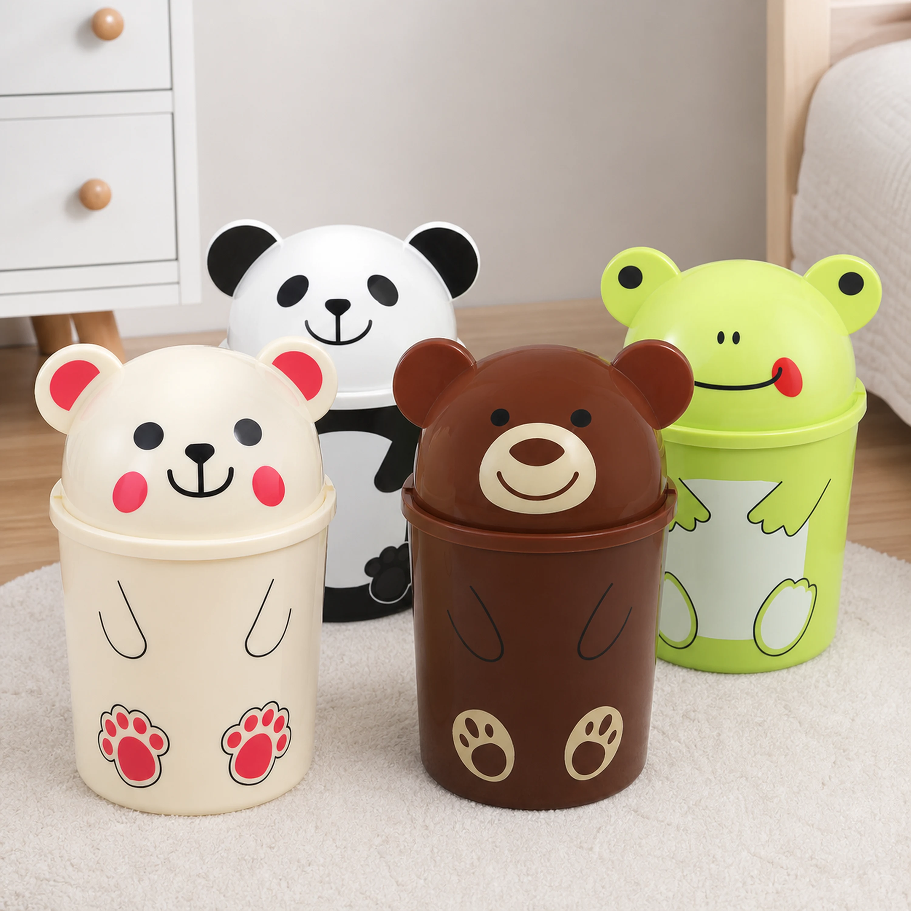 Cubo de Basura 18*11.5cm de Plástico Surtido