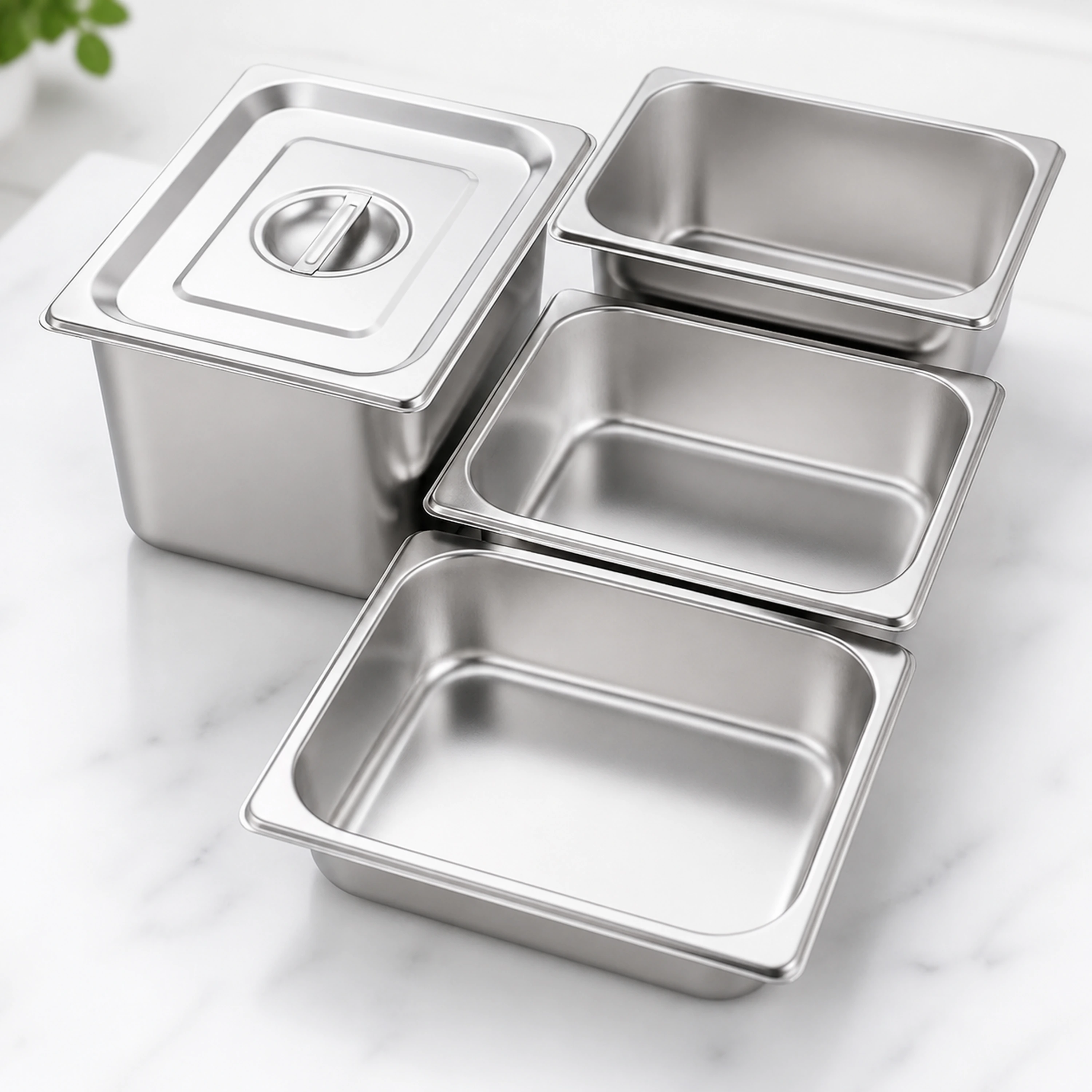 Contenedor gastronorm acero inoxidable con tapa buffet image 1