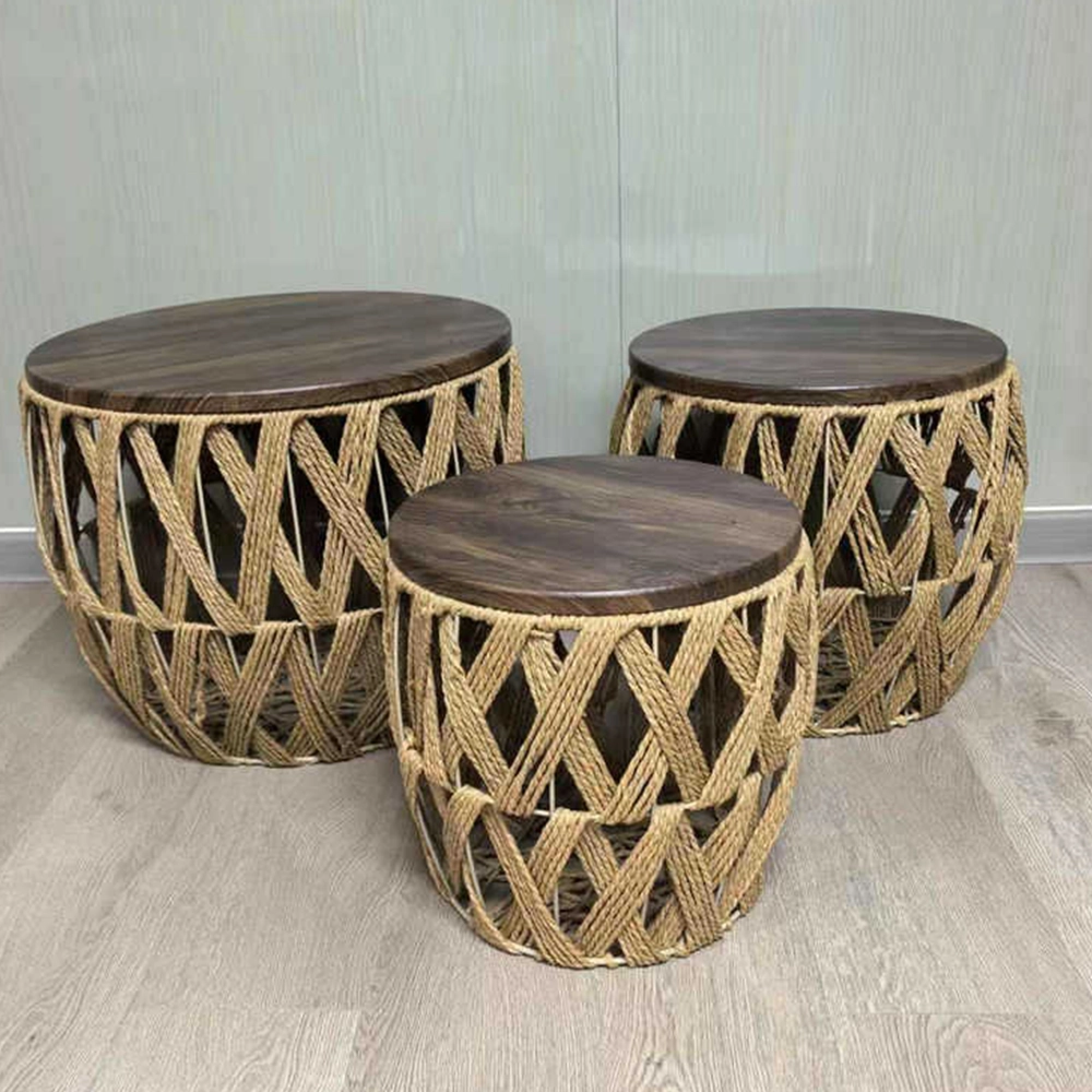 Mesa de Centro Set de 3 Piezas Madera