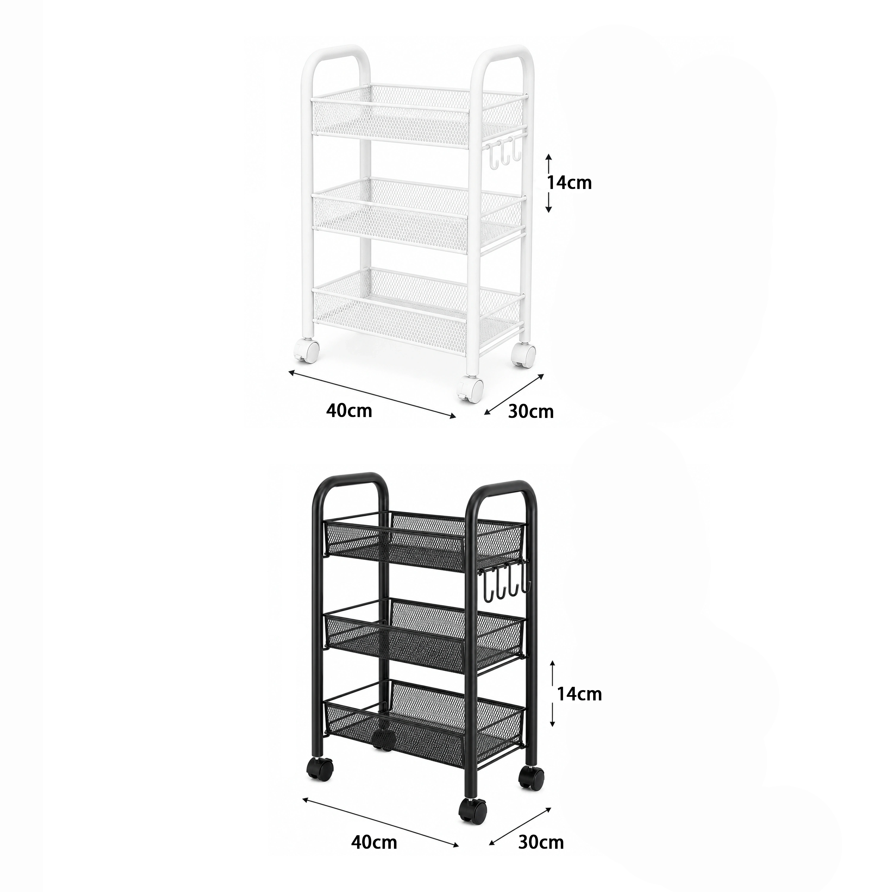 Organizador 40*30*14cm 3 capas Hierro Surtido