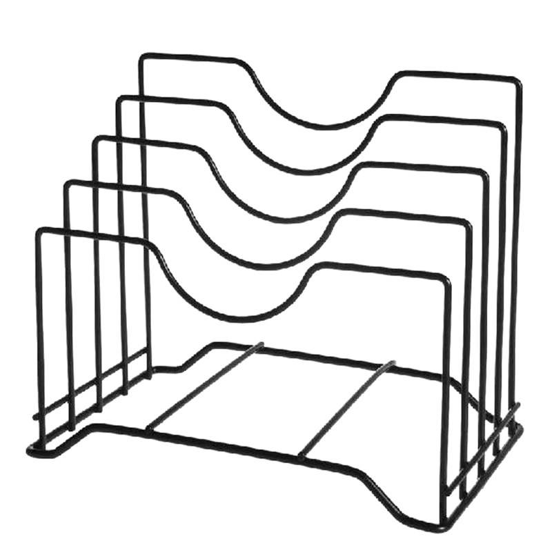 Estante para Tablas de Cortar 26*16*22cm Multicapa Acero al Carbono Negro image 2
