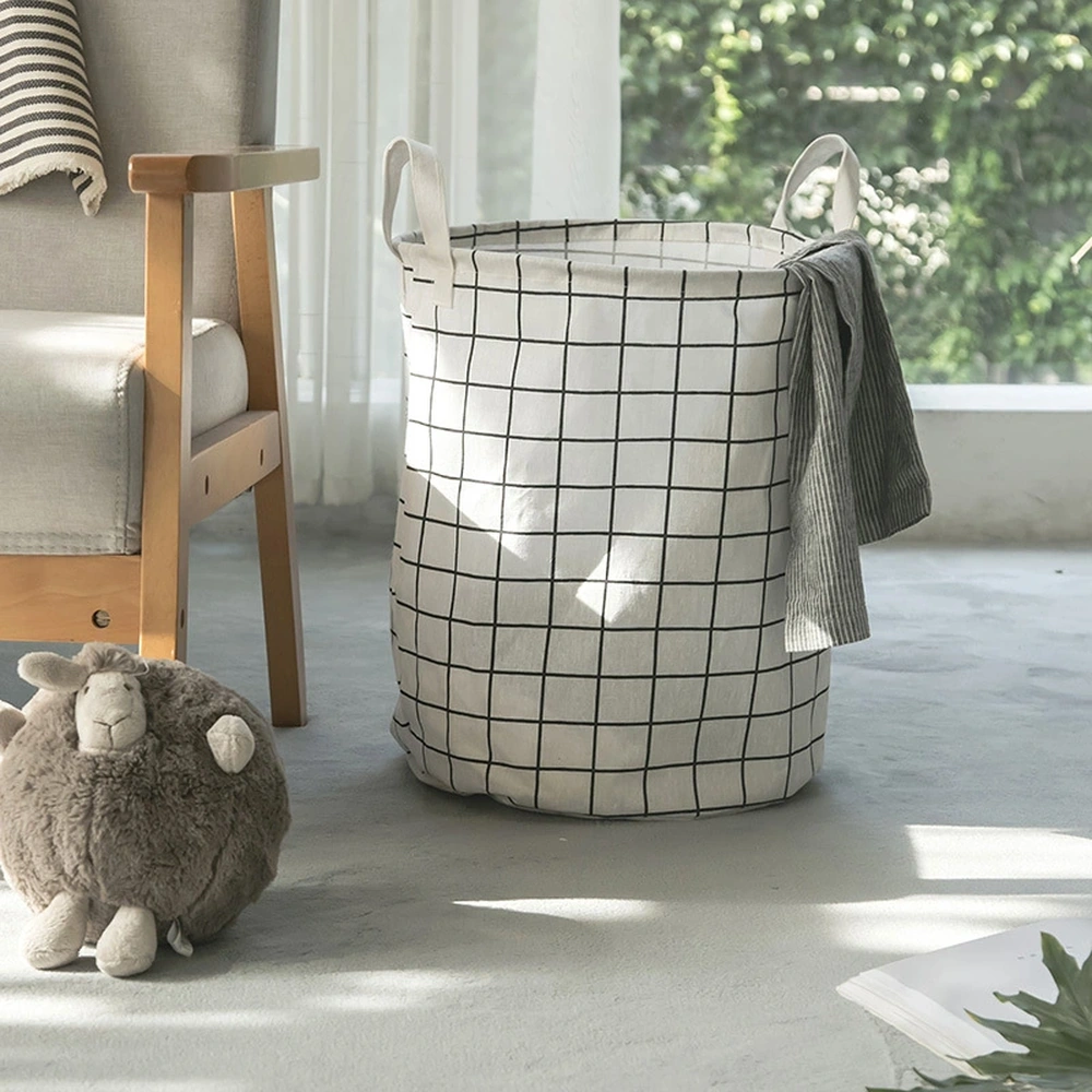 Cesto de ropa sucia 35×45 cm de poliéster para baño image 1