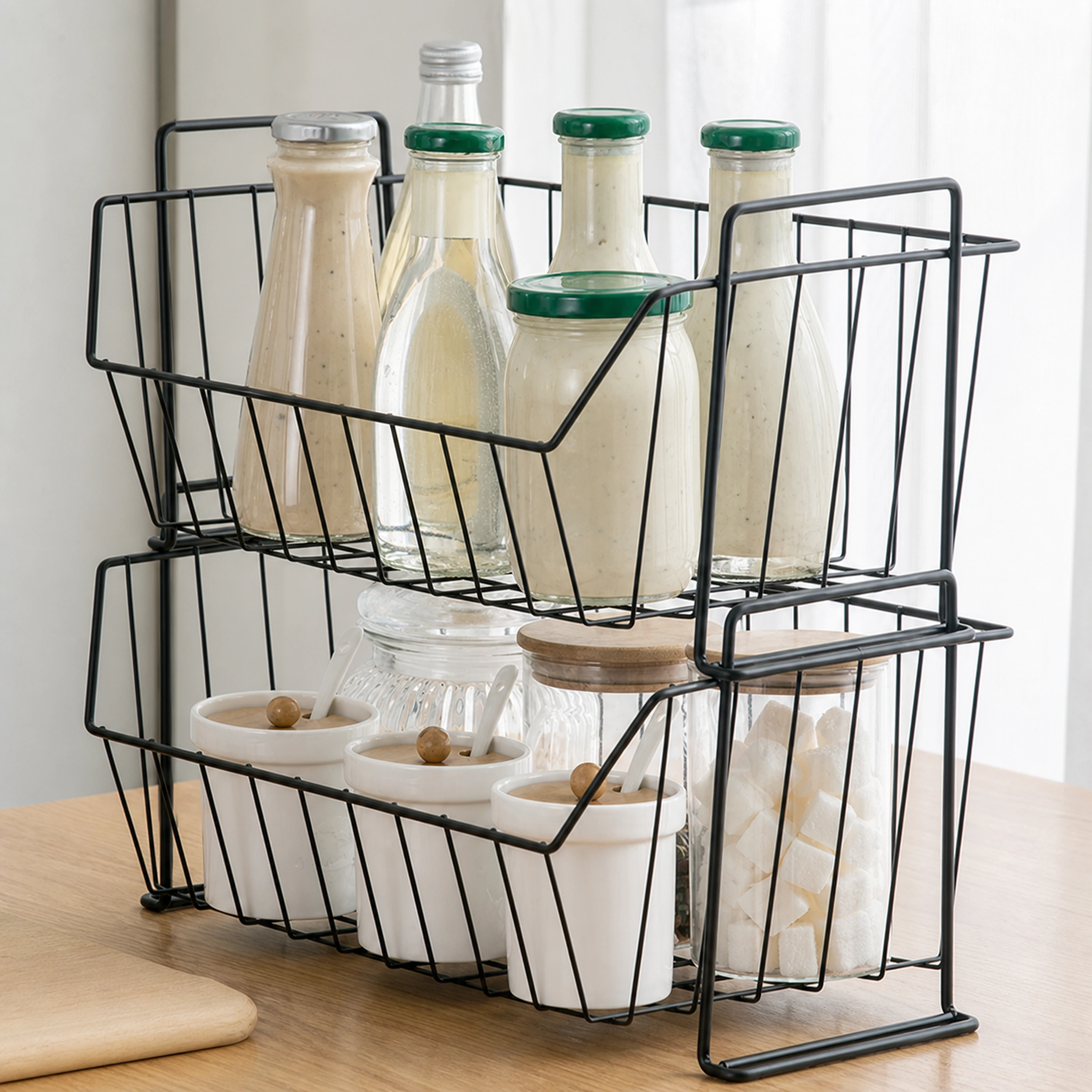Organizador de Cocina de Hierro 30 x 13.5 x 18 cm