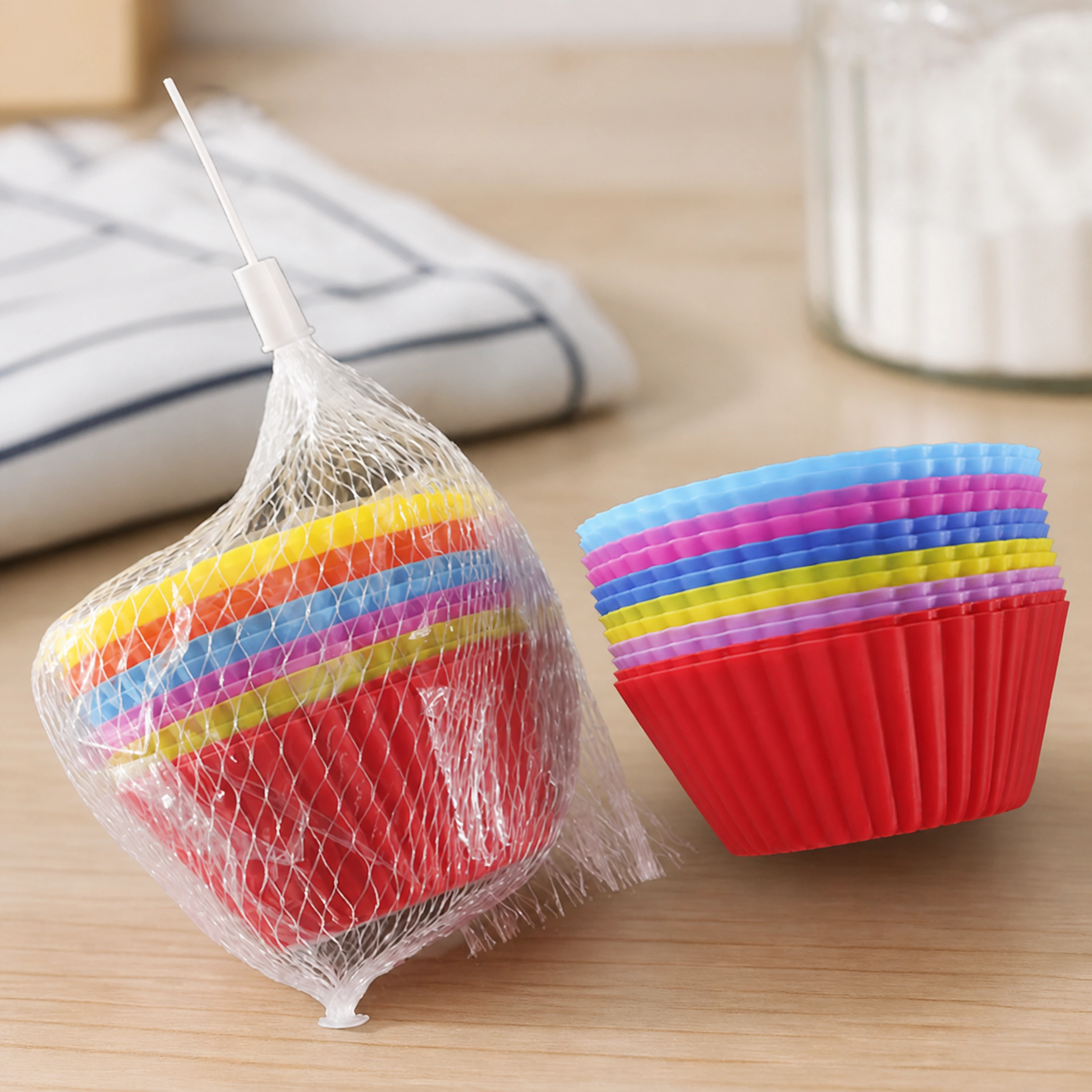 Molde silicona muffins cupcakes repostería antiadherente 12 piezas image 1