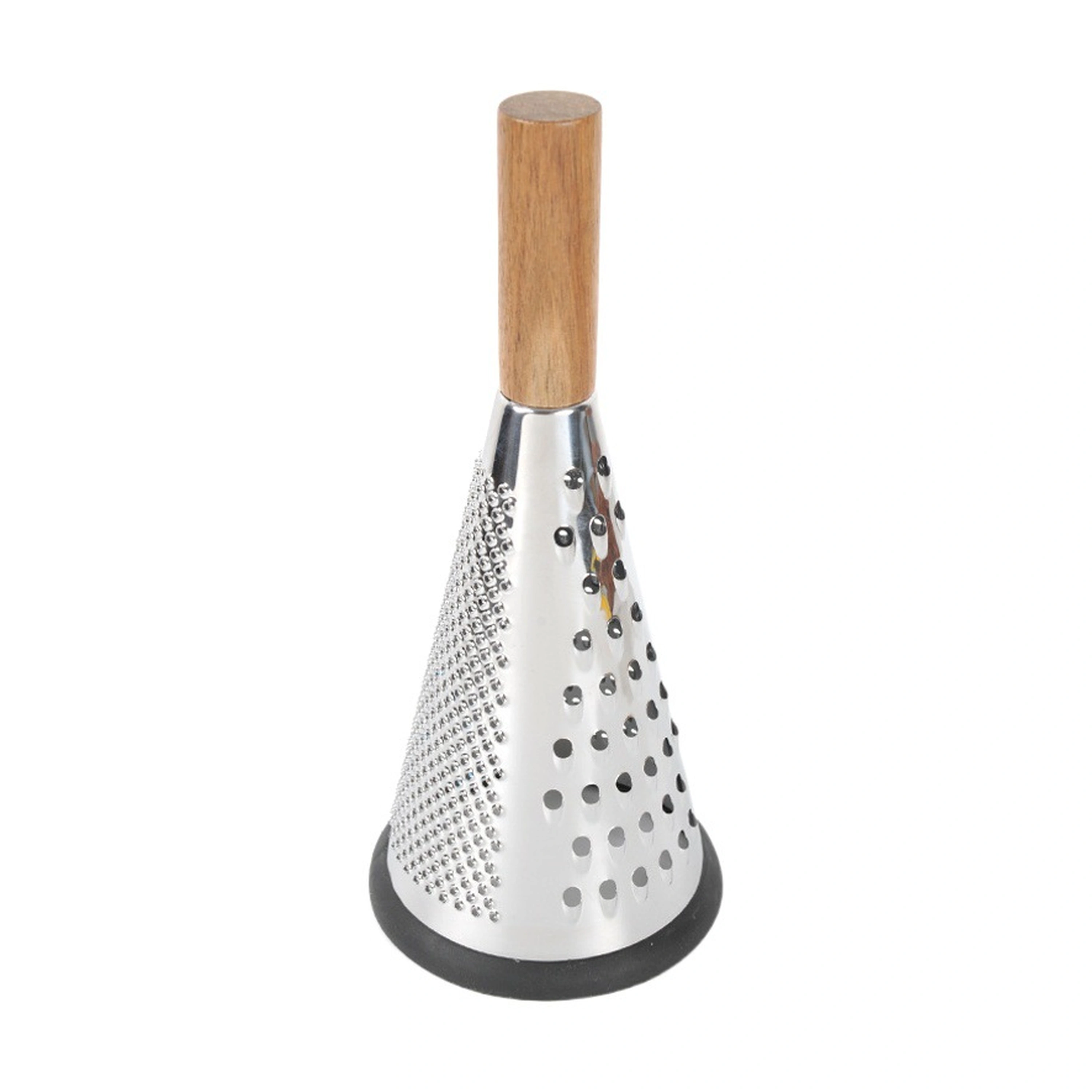 Rallador para Preparar Alimentos de Acero Inoxidable y Madera Maciza Natural