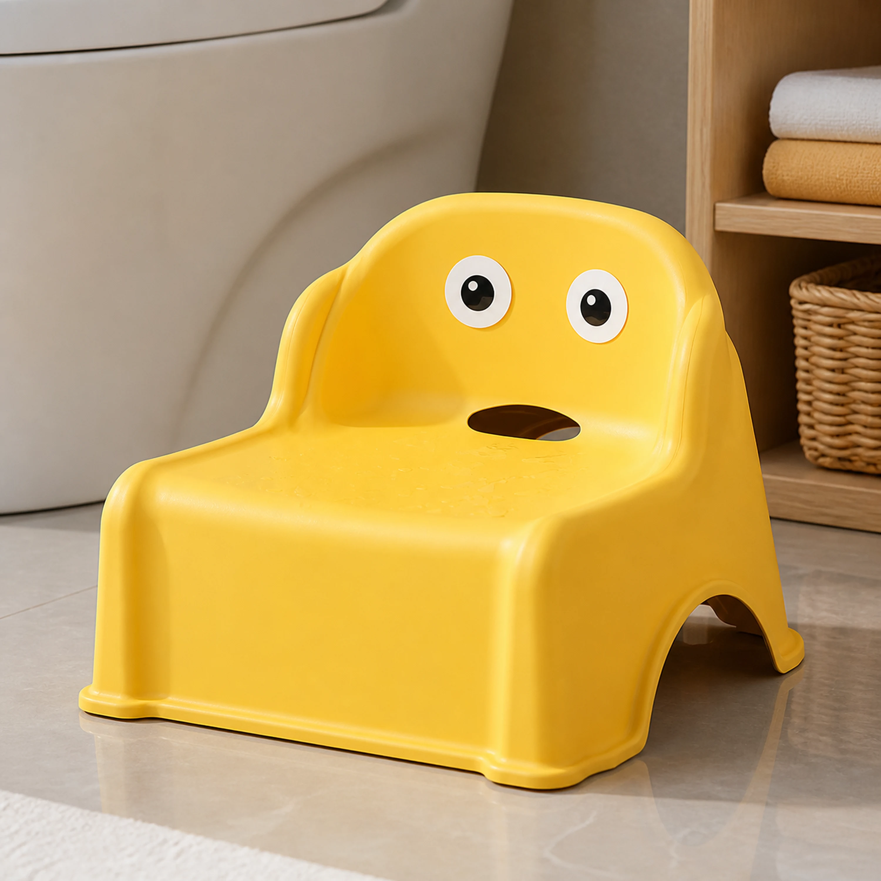 Silla con Respaldo 29*29*22.5cm de Plástico Amarillo image 1