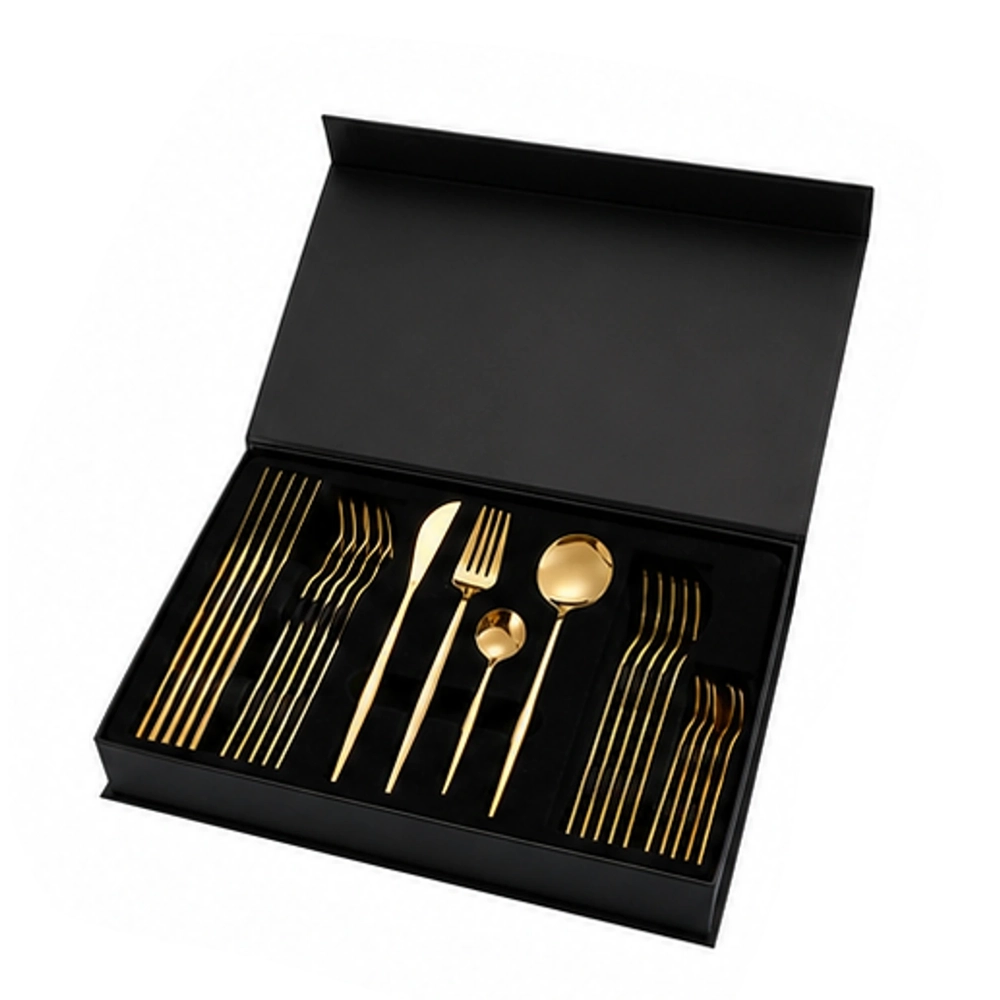 Cubiertos de Acero Inoxidable 24 Piezas en Caja de Regalo