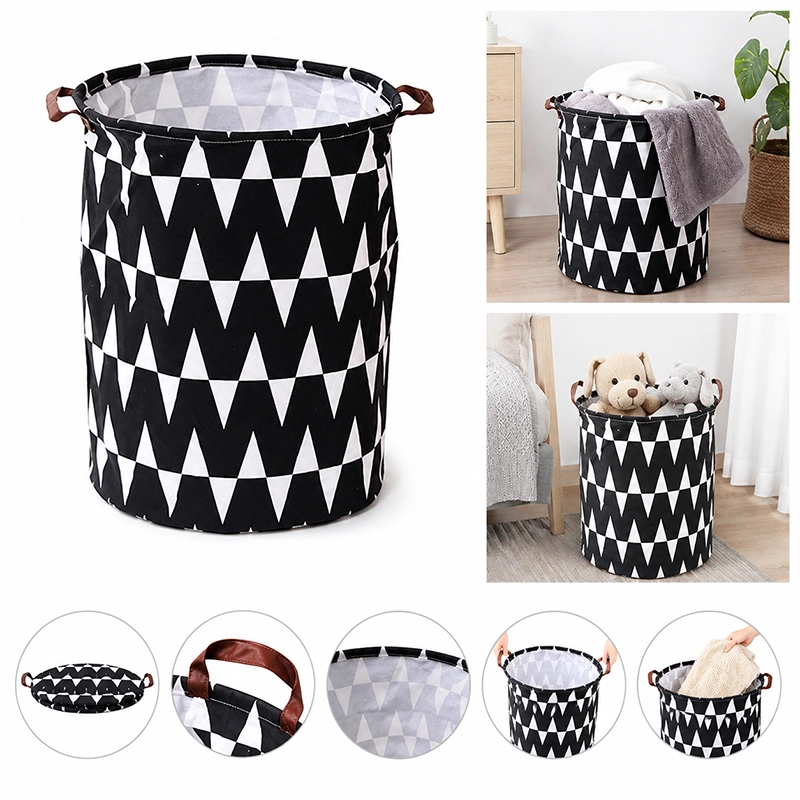 Bolsa organizadora 50x40x40cm de poliéster a cuadros estilo M image 1
