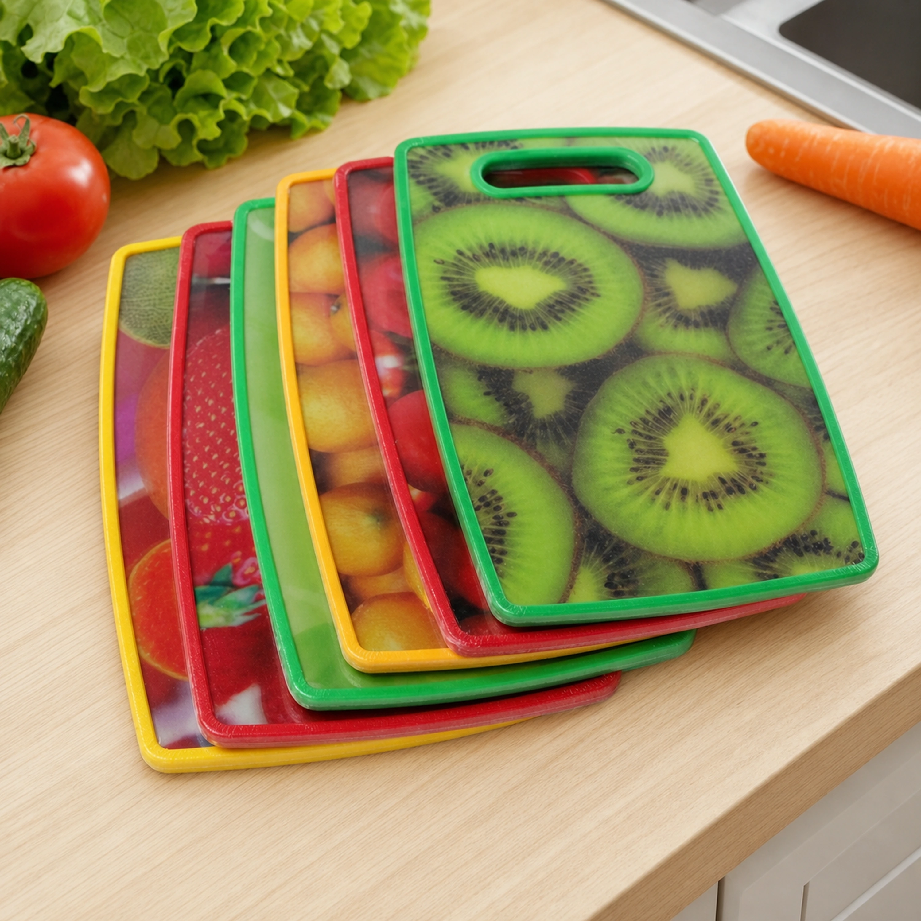 Tabla de Cortar para Preparar Alimentos de PP y MDF 37 x 23 x 1.1 cm image 1