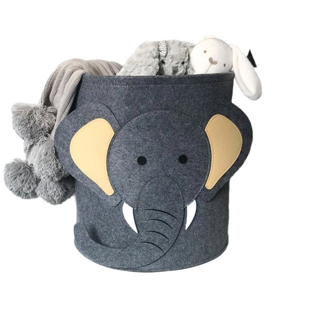 Caja organizadora 33x40cm de tela no tejida con diseño de animales
