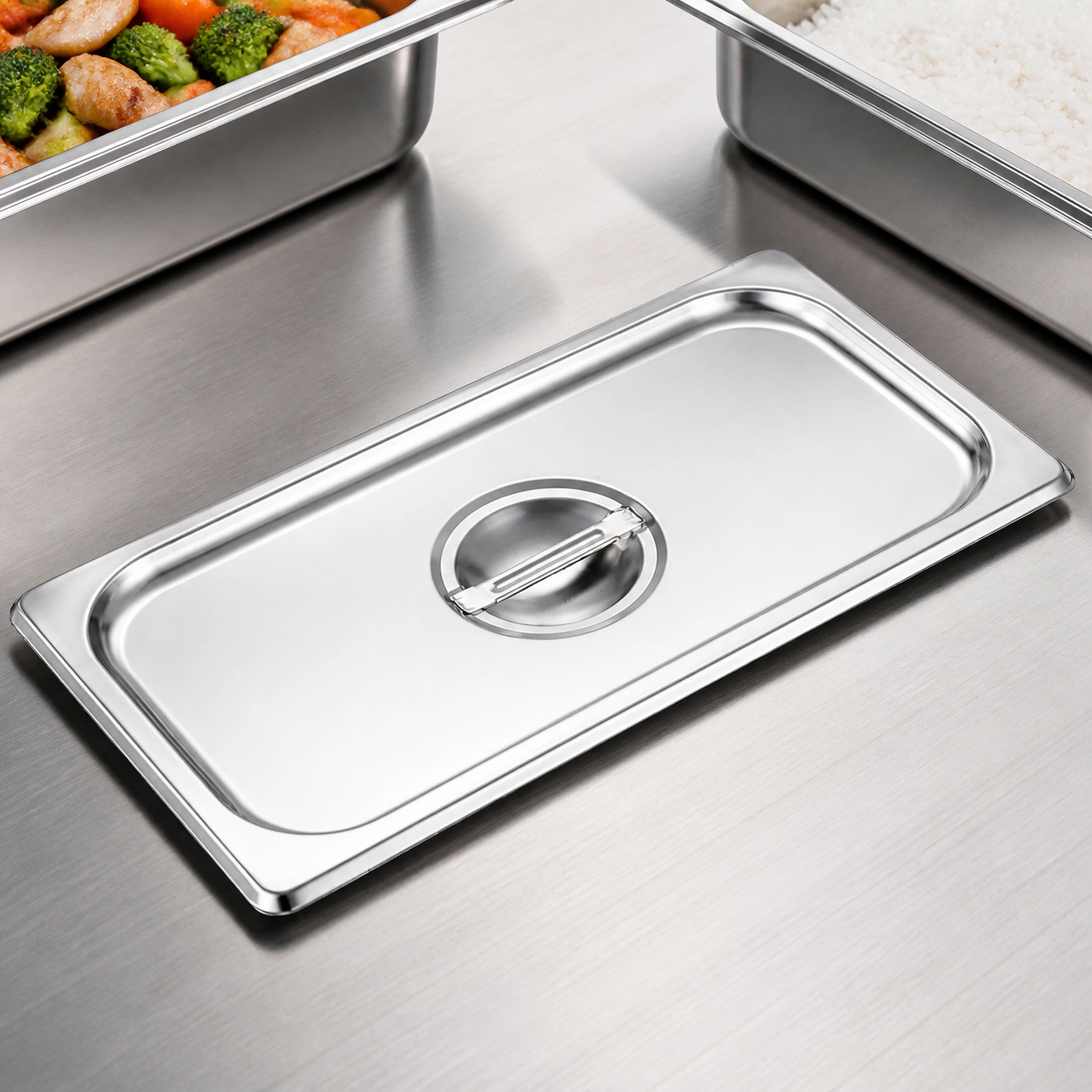 Contenedor gastronorm acero inoxidable con tapa buffet image 1