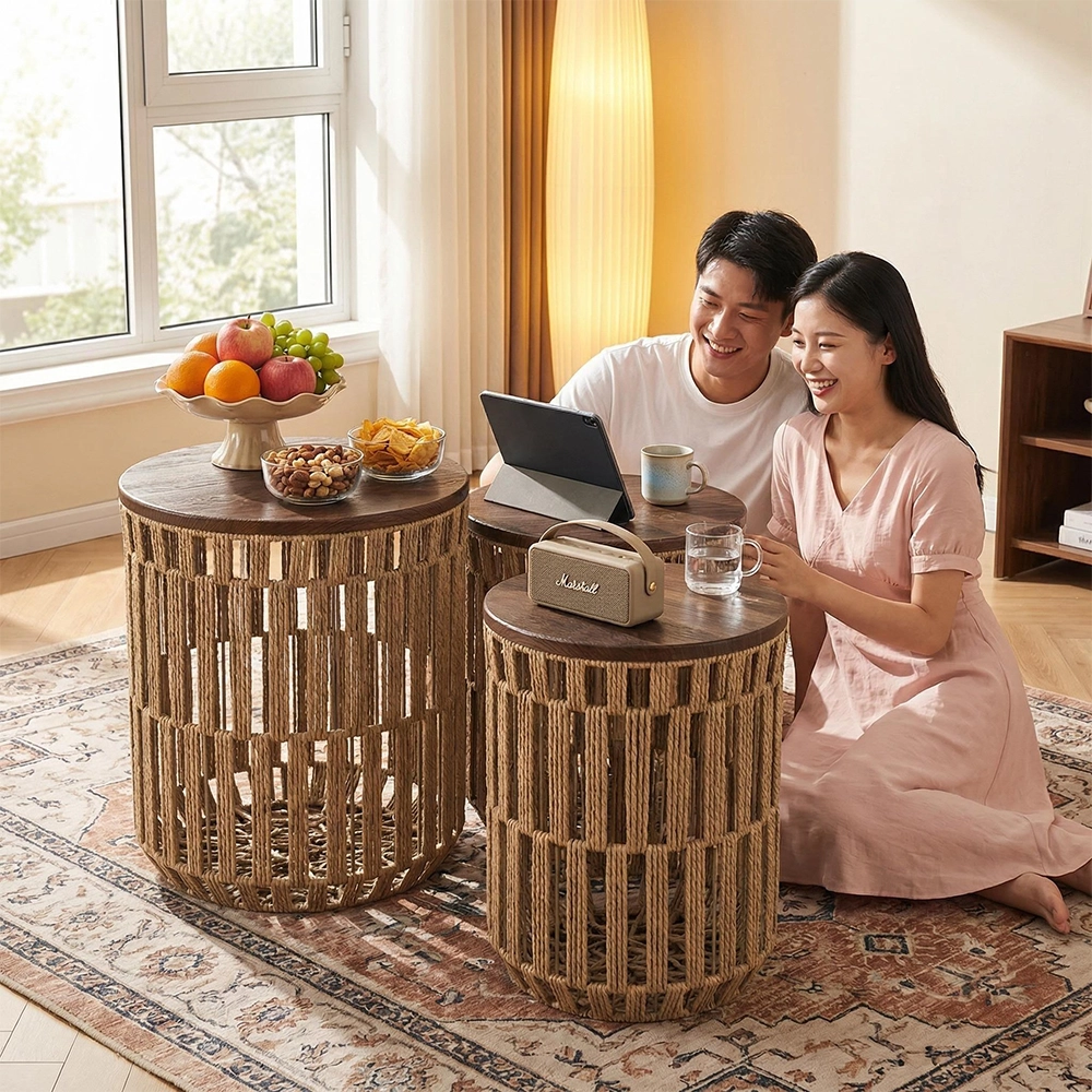 Mesa de Centro Set de 3 Piezas Madera
