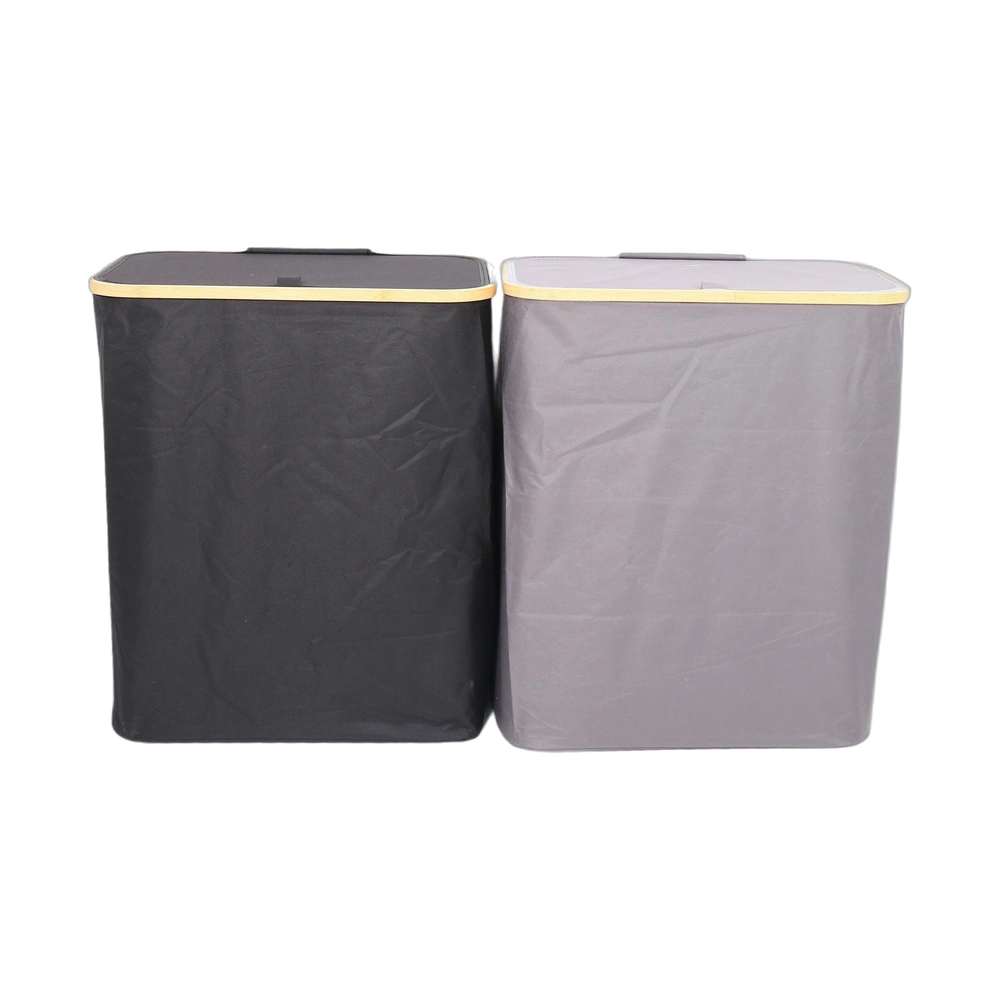 Cesto de ropa sucia con tapa 57×37×67 cm de tela no tejida para baño