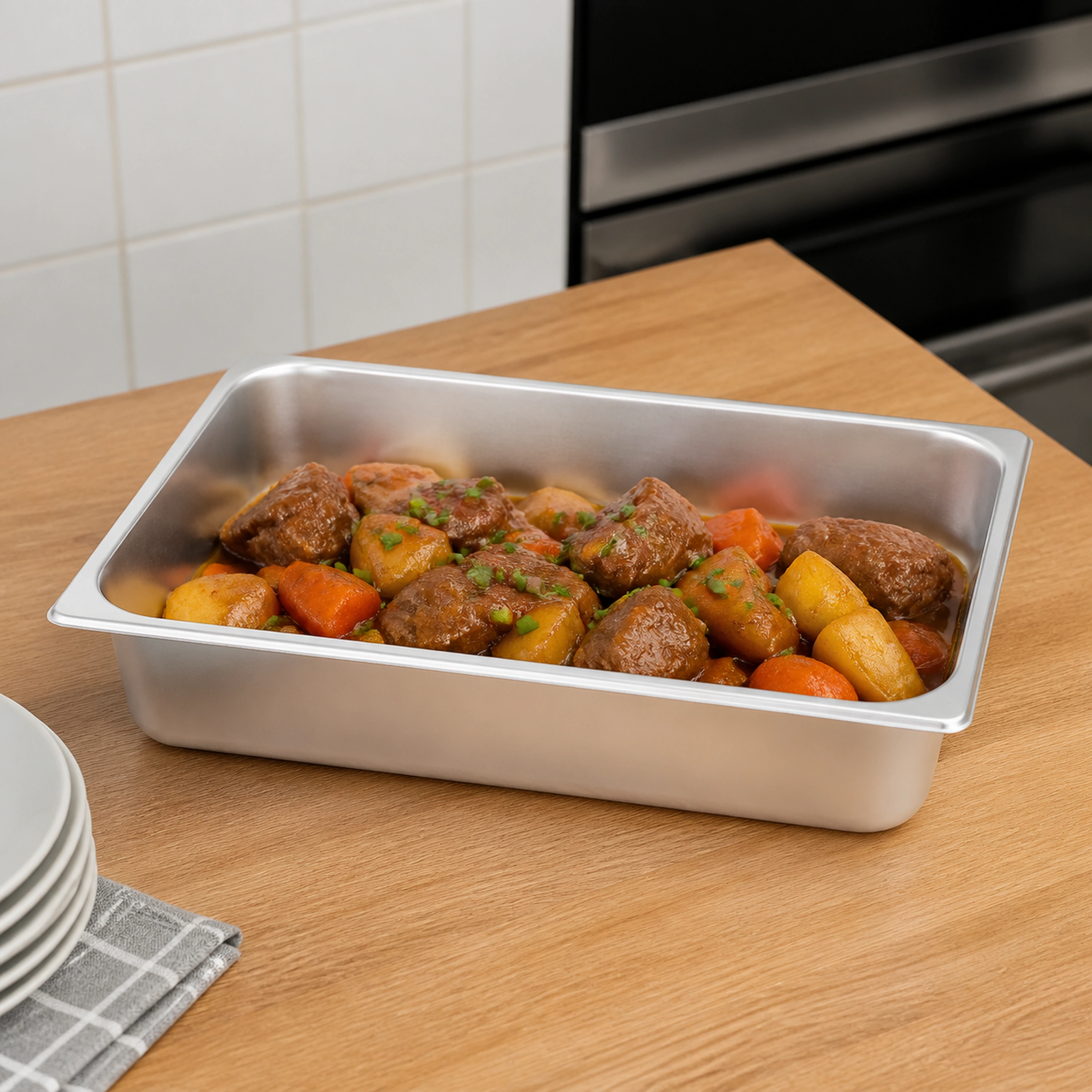 Contenedor gastronorm acero inoxidable con tapa buffet