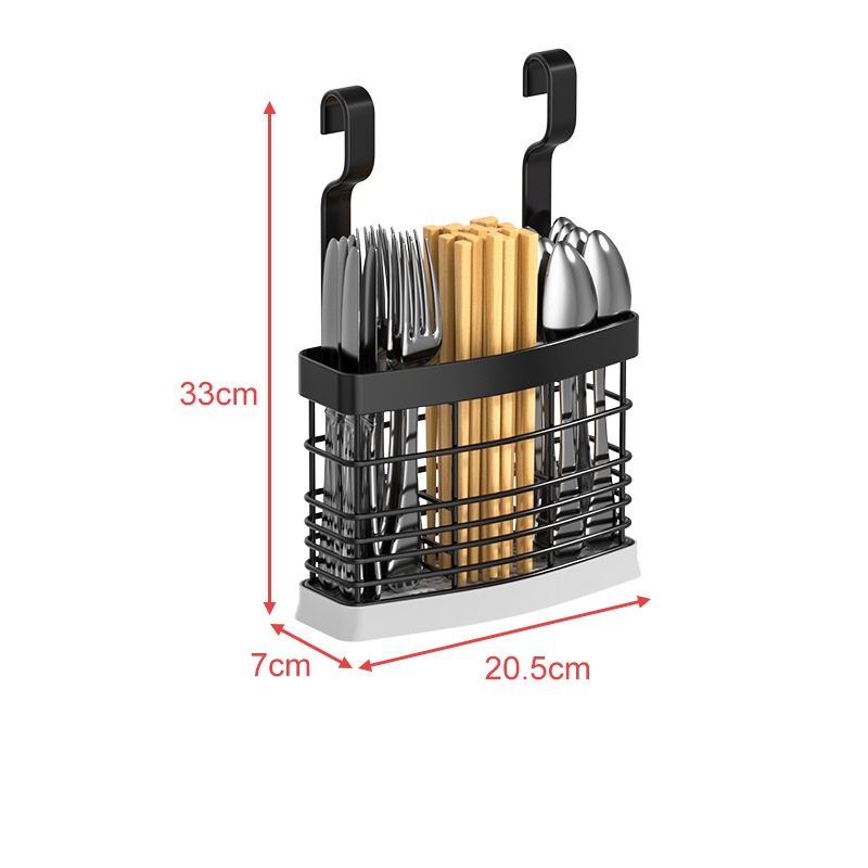 Estante 33*20.5*7cm Acero Inoxidable sin Perforación de Pared Reforzado Negro