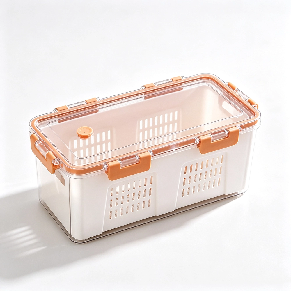 Caja de Conservación de Plástico Blanco+Naranja 29 x 14 x 11.5 cm image 2