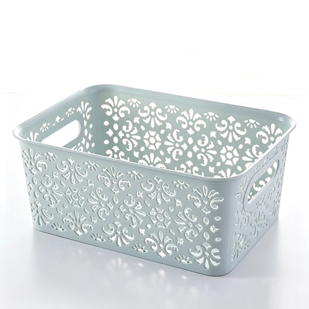 Cesta 23.5*16.5*10.5cm Plástico Verde Agua Claro