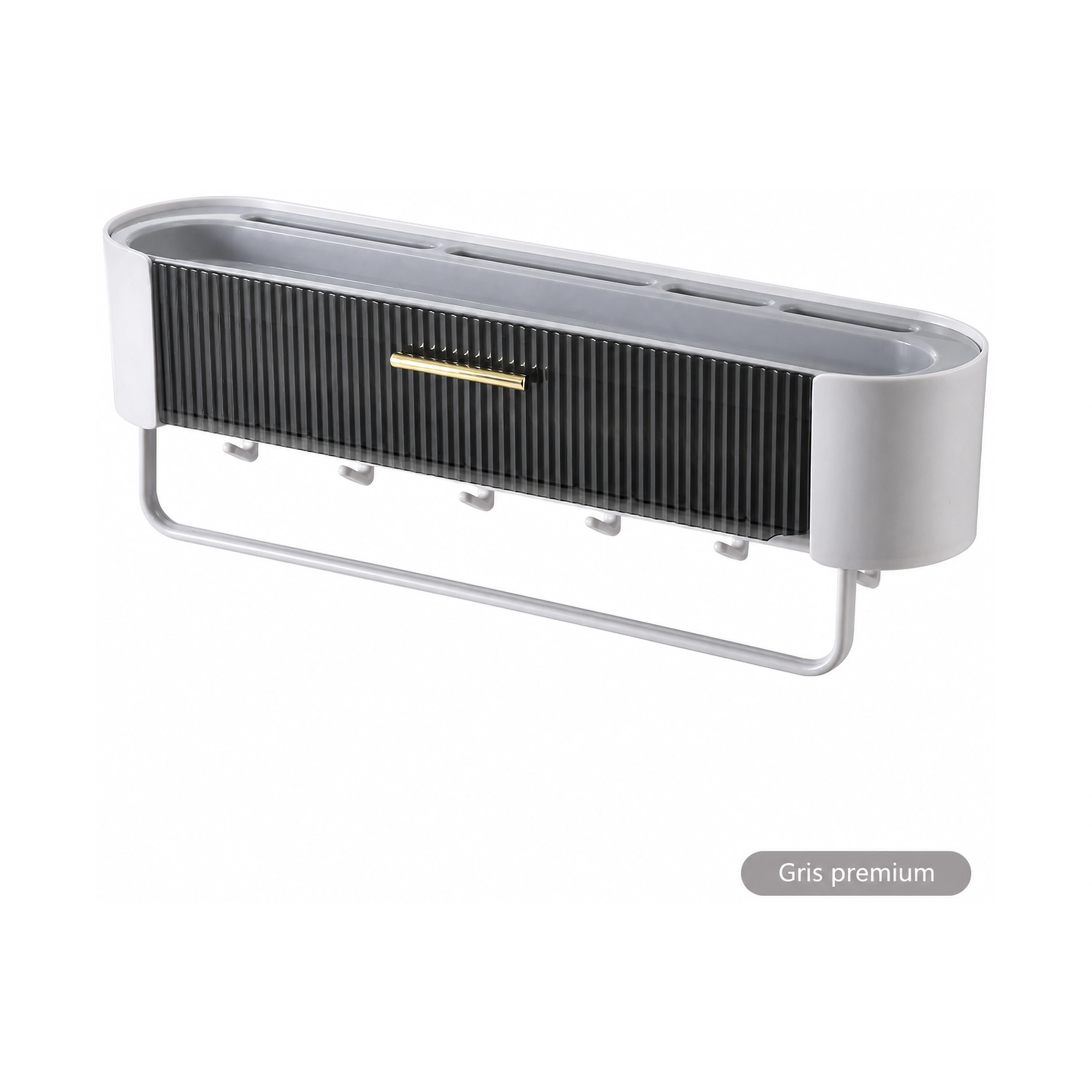 Organizador de Cocina de Plástico Gris Claro / Blanco 38 x 12 cm image 2