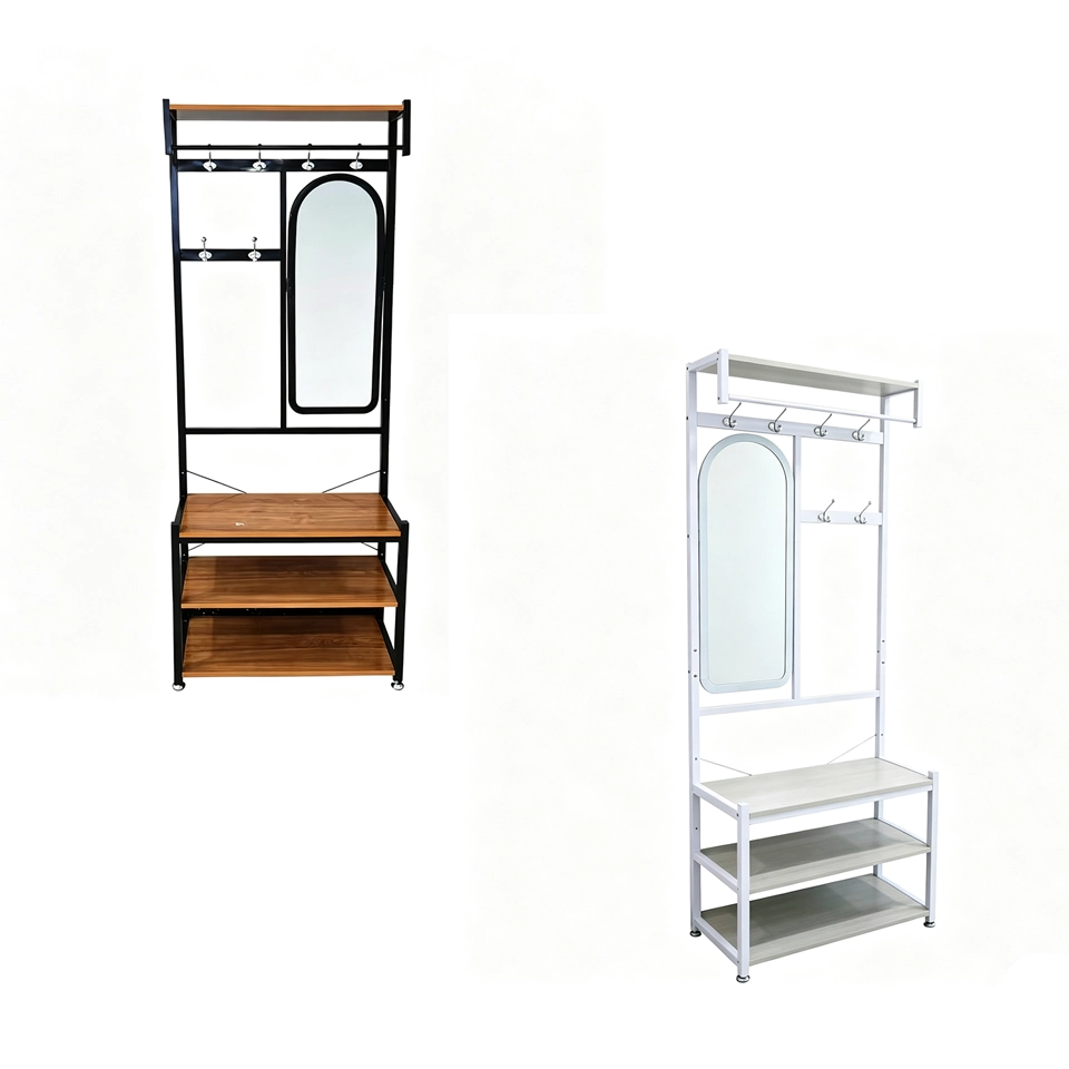Zapatero 80*30*170cm Vidrio+Hierro Surtido