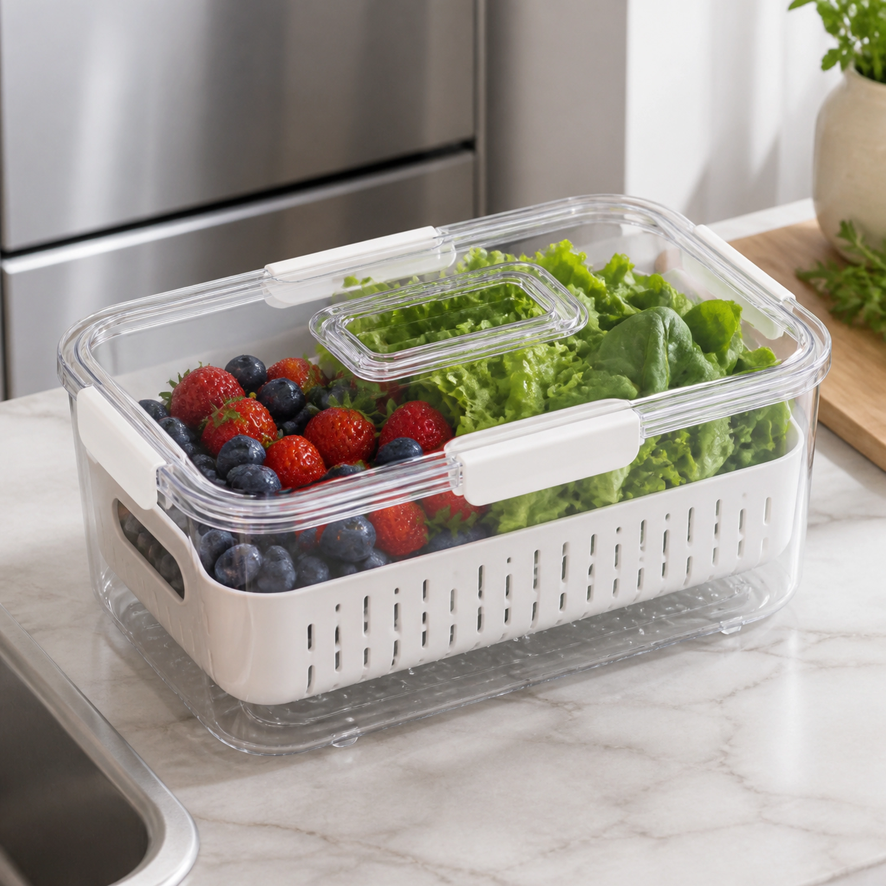 Organizador de nevera 30.5*23.5*6.5cm Plástico