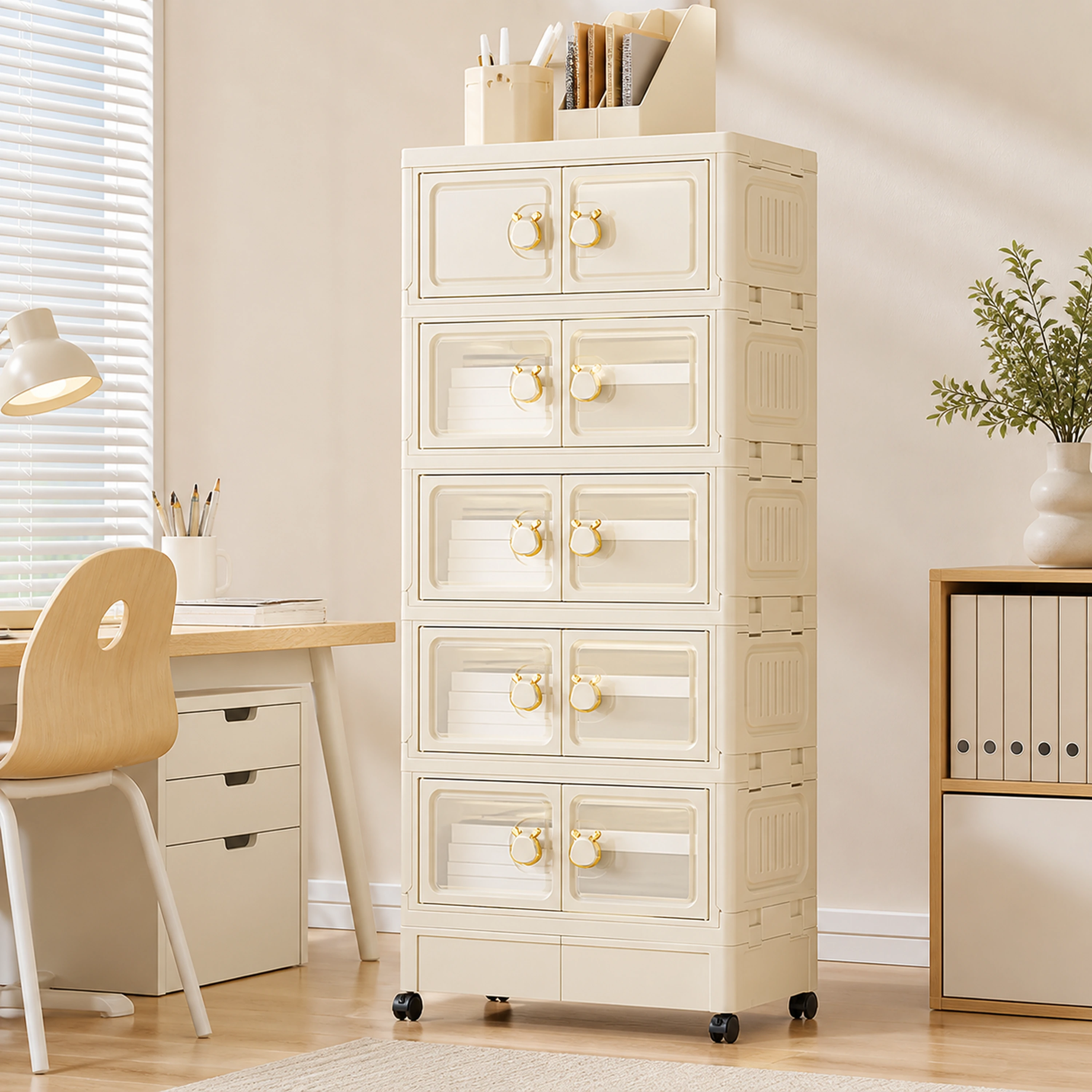 Armario de almacenamiento 139*55*25cm Plástico Blanco