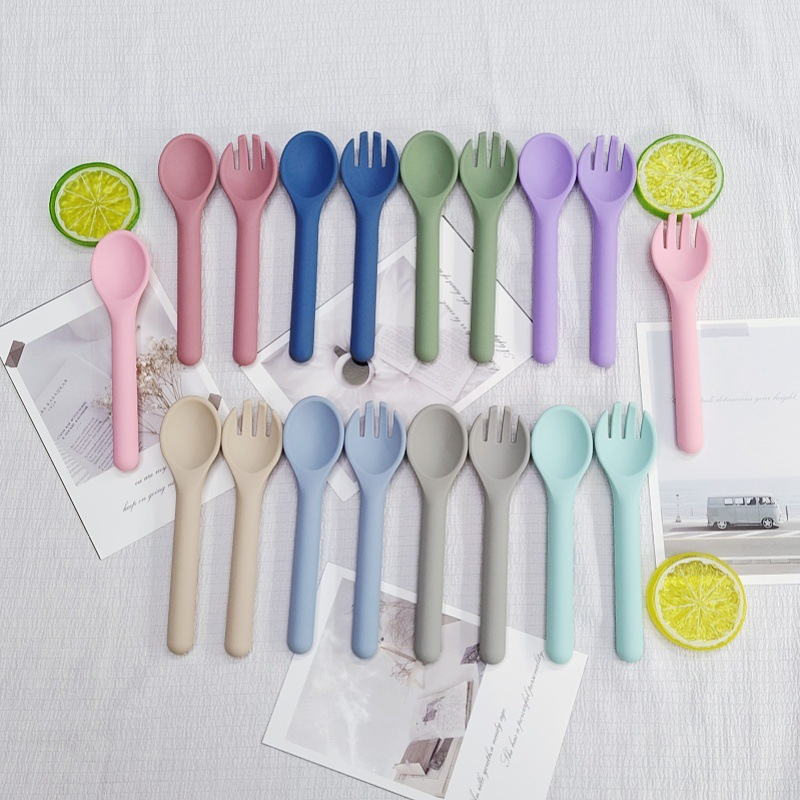 Cuchara de Silicona para Bebés Recién Nacidos, 14*3.5cm, Grado Alimenticio con Punta Suave image 1