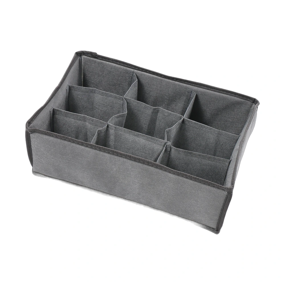 Caja de almacenamiento para calcetines con 9 compartimentos tela no tejida para ropa interior