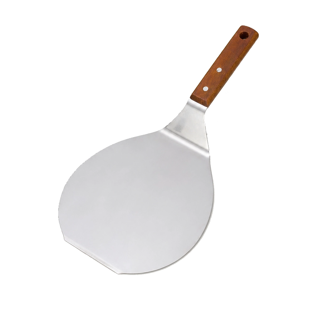 Pala para Pizza de Acero Inoxidable con Mango de Madera image 3